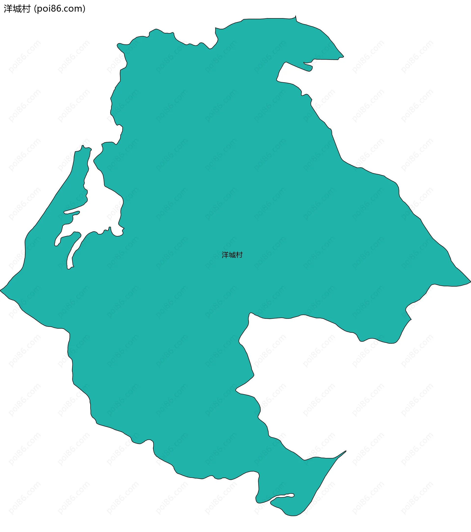 洋城村边界地图