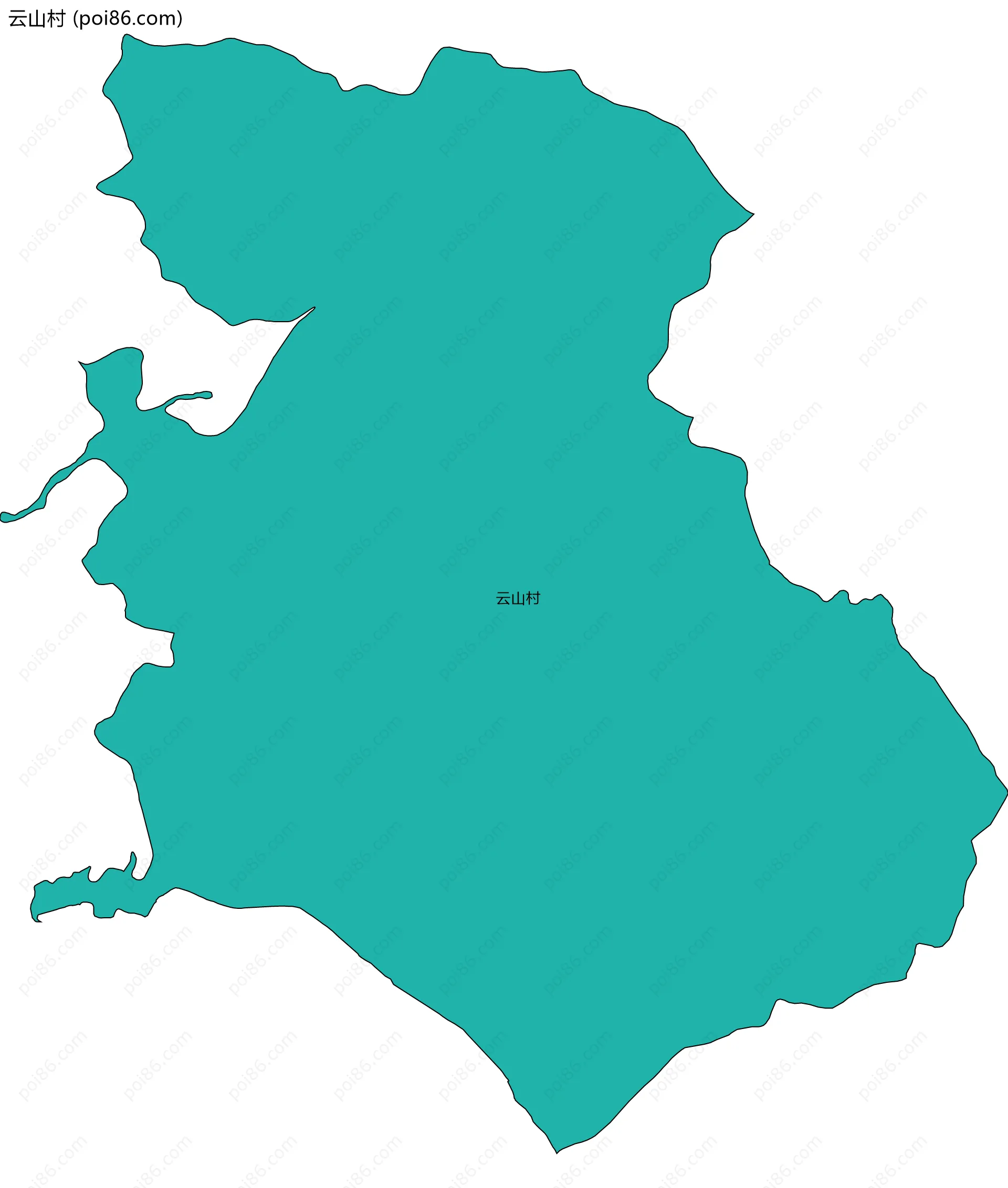 云山村边界地图