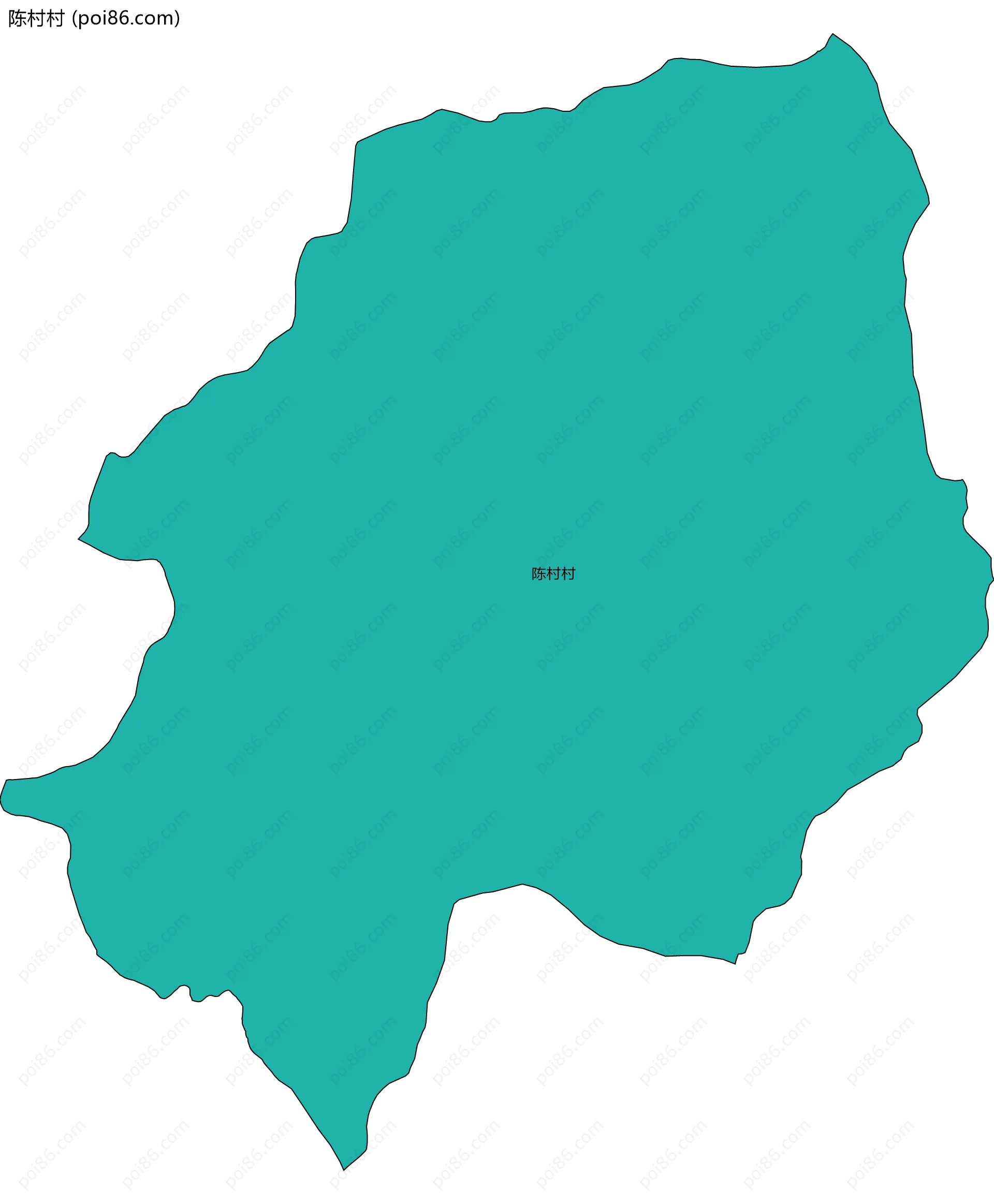 陈村村边界地图