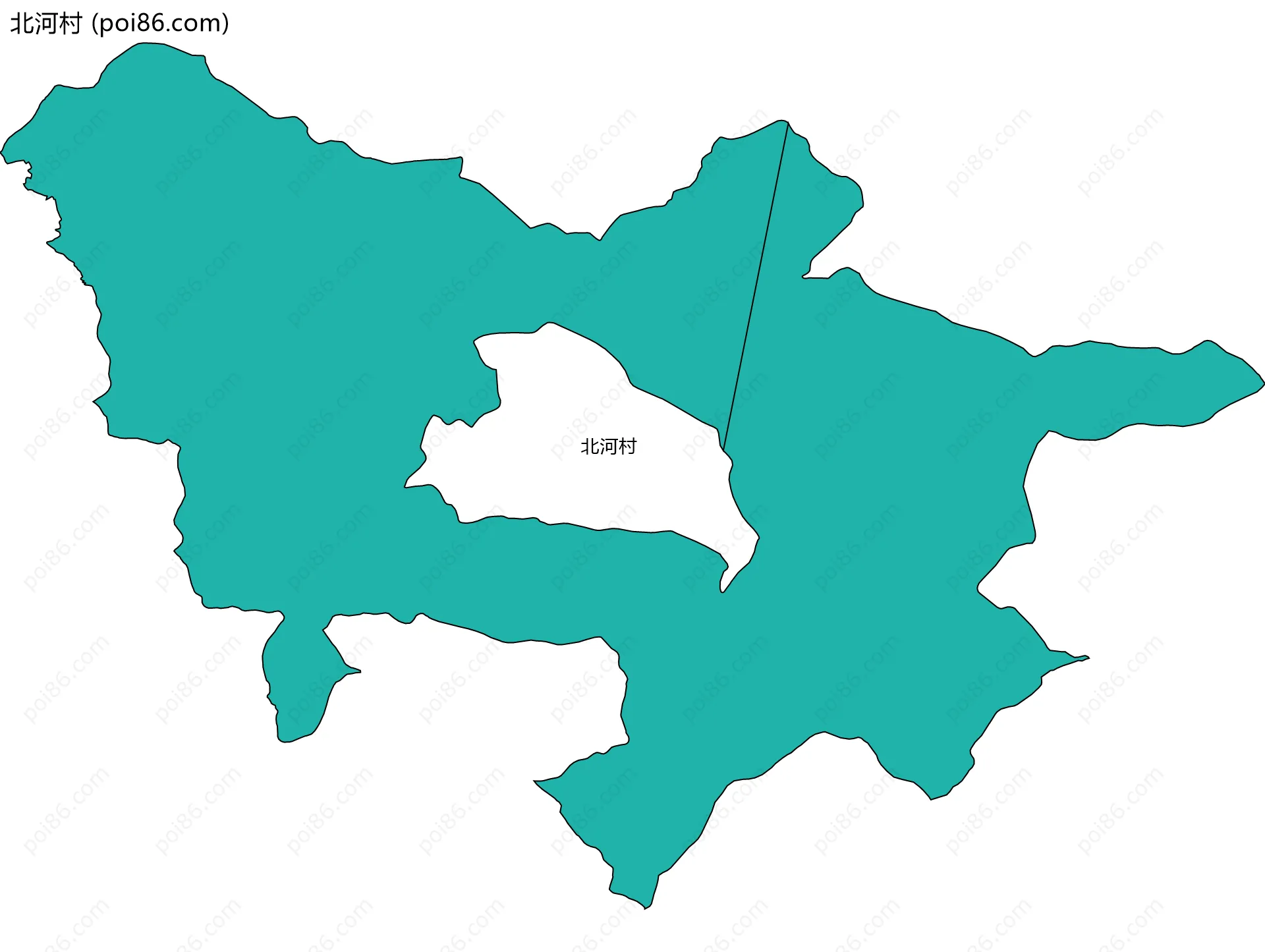 北河村边界地图