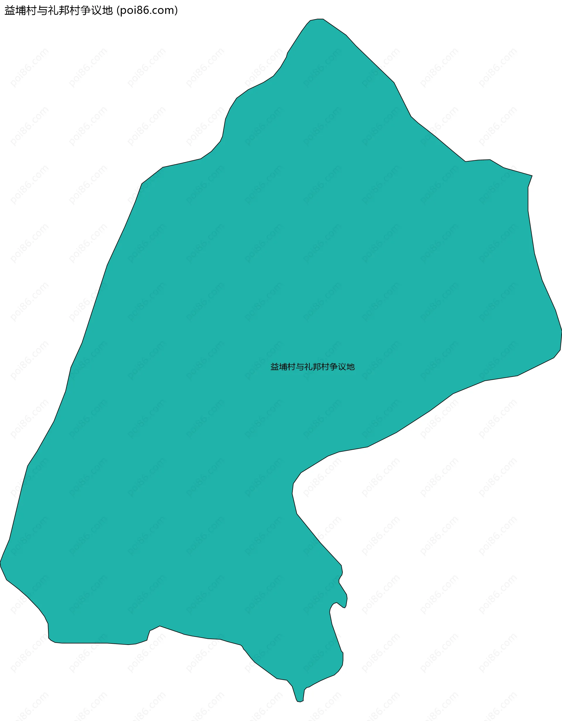 益埔村与礼邦村争议地边界地图