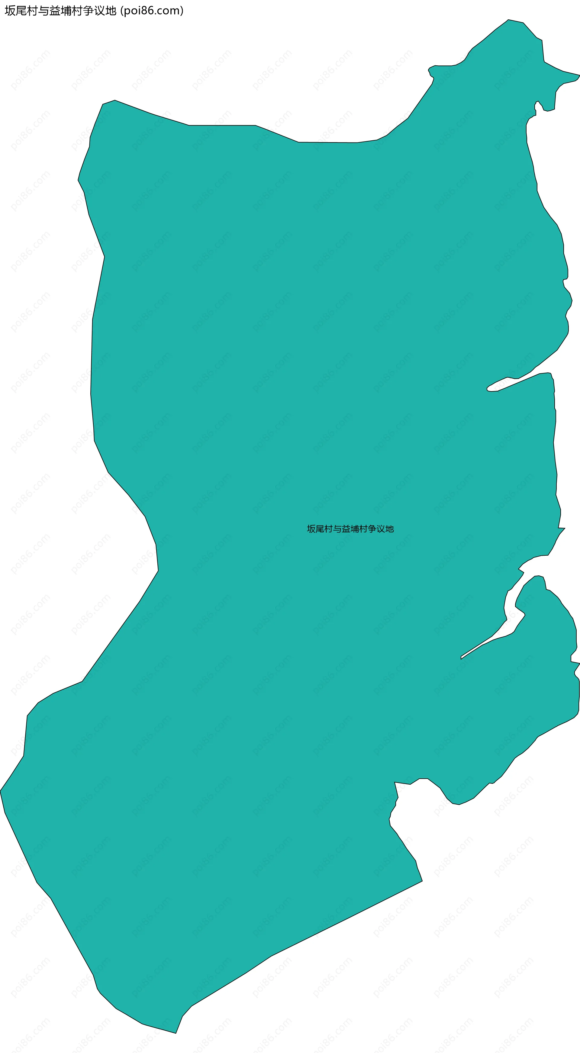 坂尾村与益埔村争议地边界地图