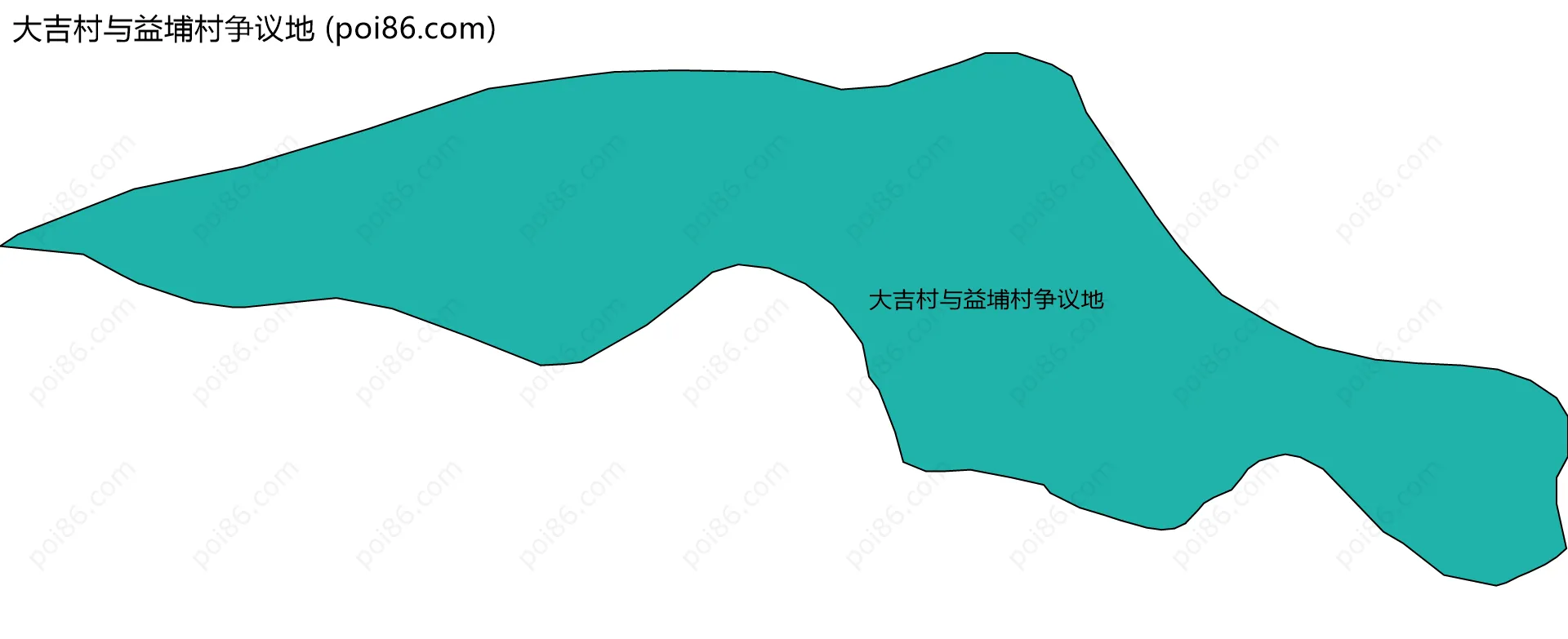 大吉村与益埔村争议地边界地图
