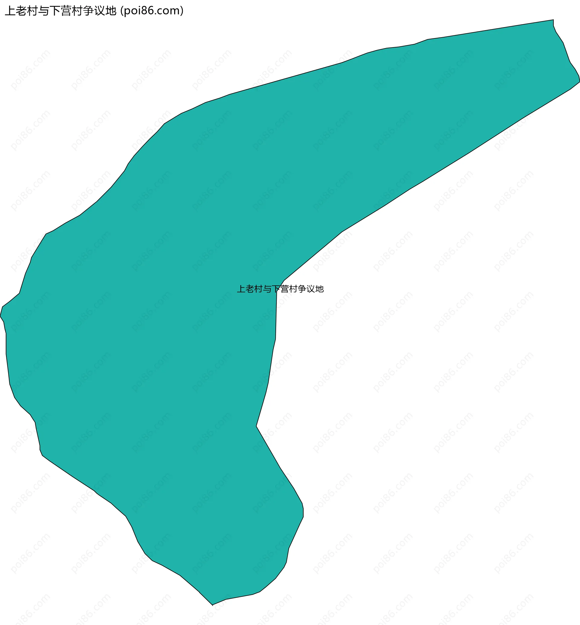 上老村与下营村争议地边界地图
