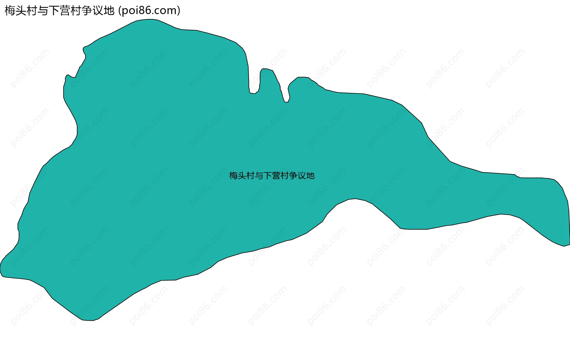 梅头村与下营村争议地边界地图