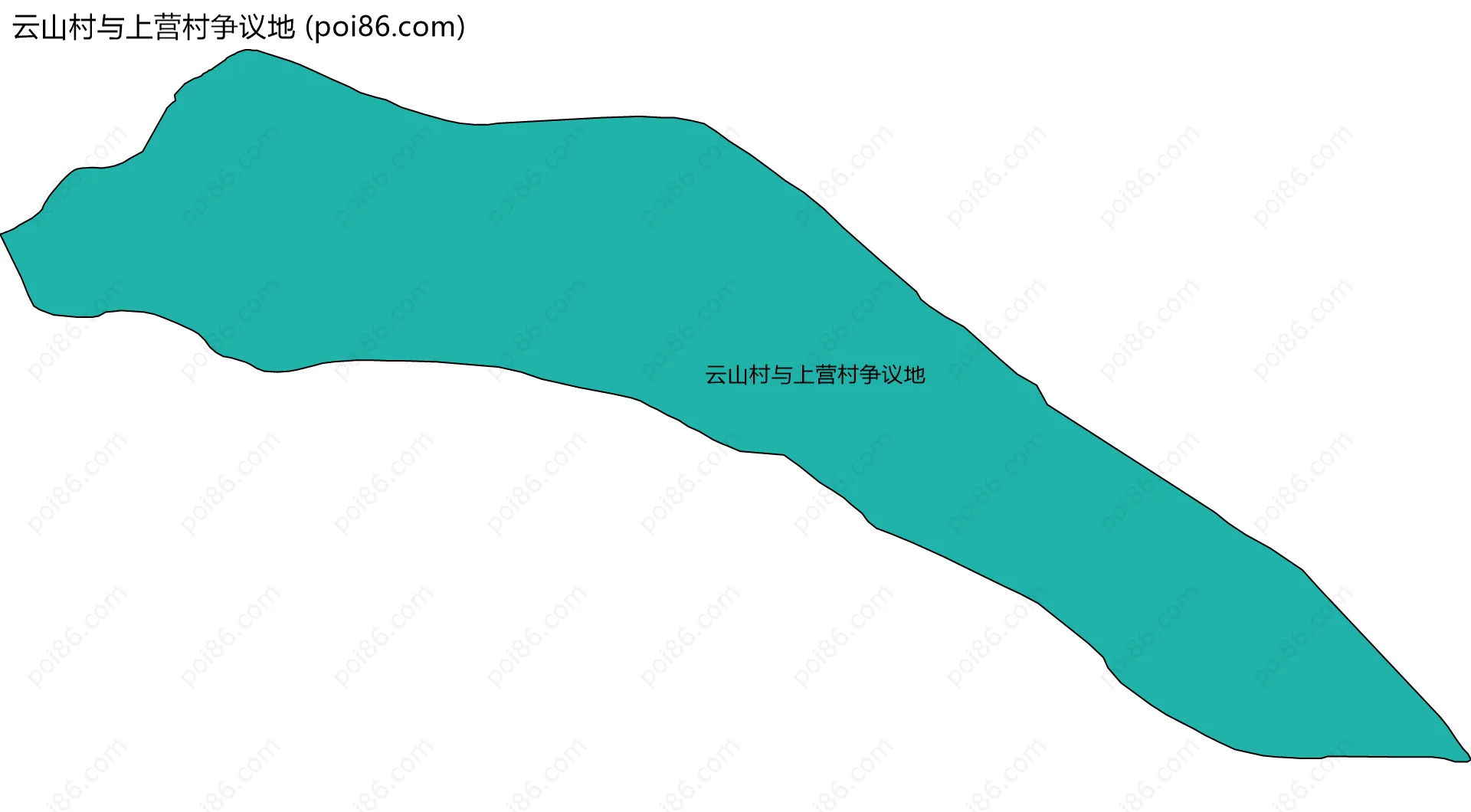 云山村与上营村争议地边界地图