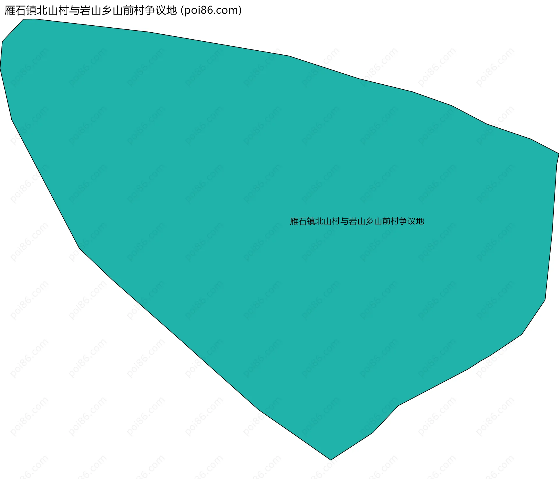 雁石镇北山村与岩山乡山前村争议地边界地图