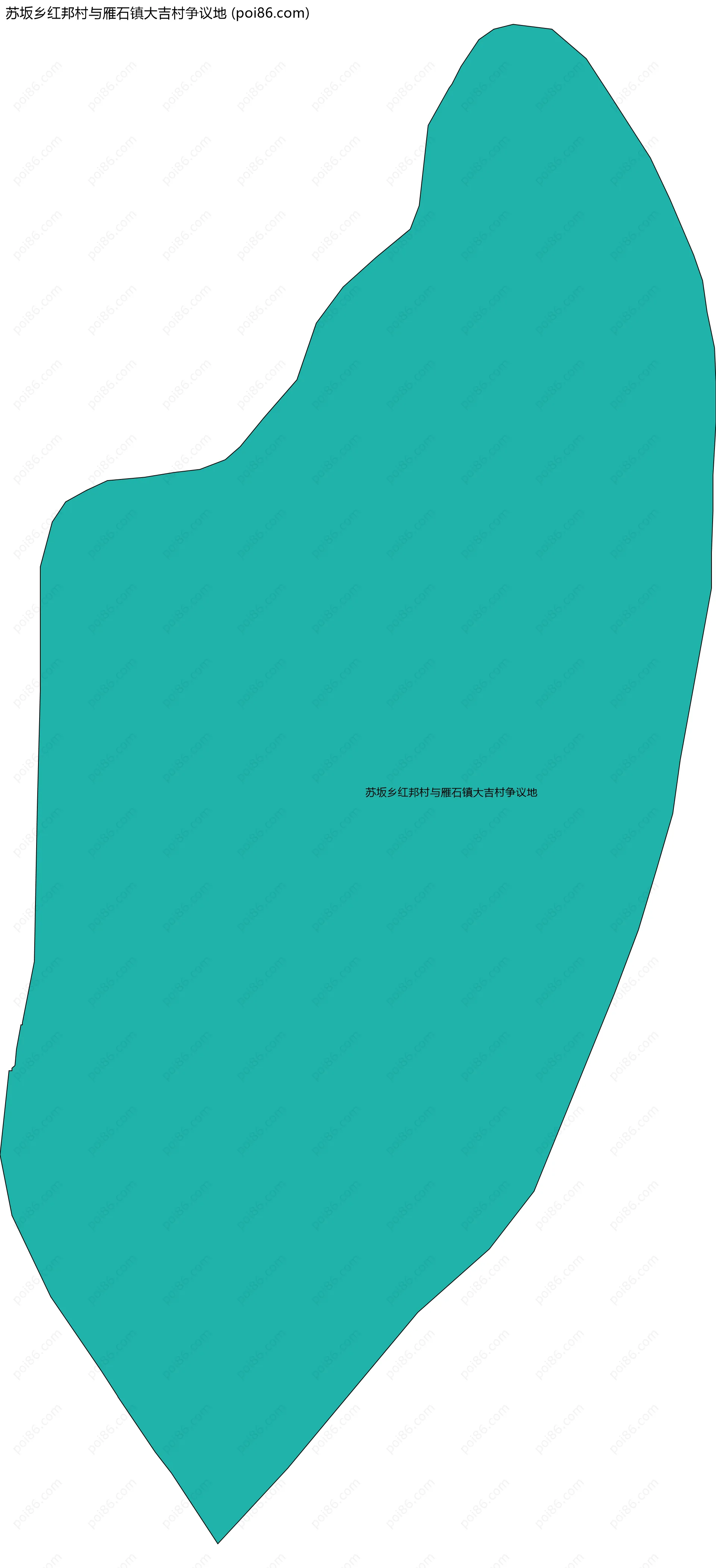 苏坂乡红邦村与雁石镇大吉村争议地边界地图