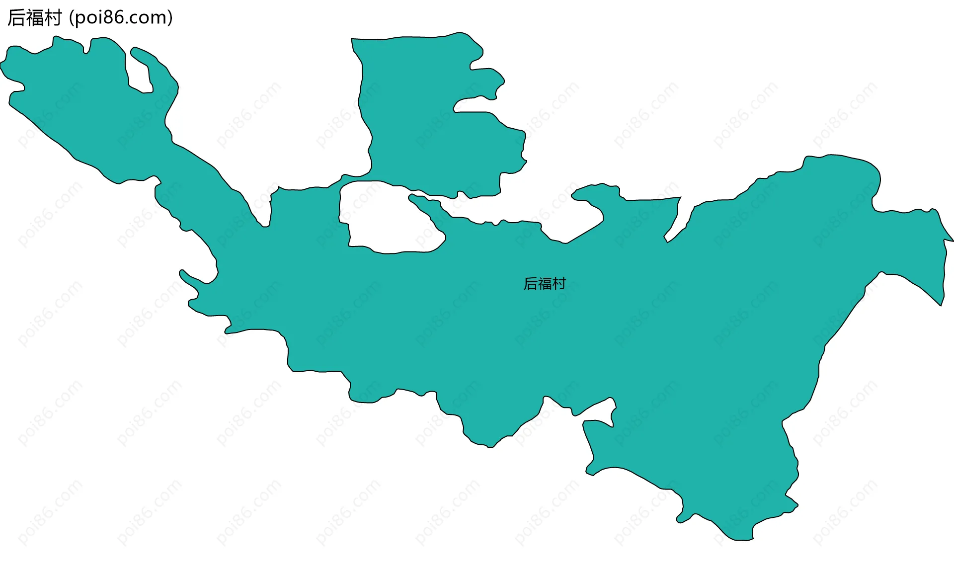 后福村边界地图