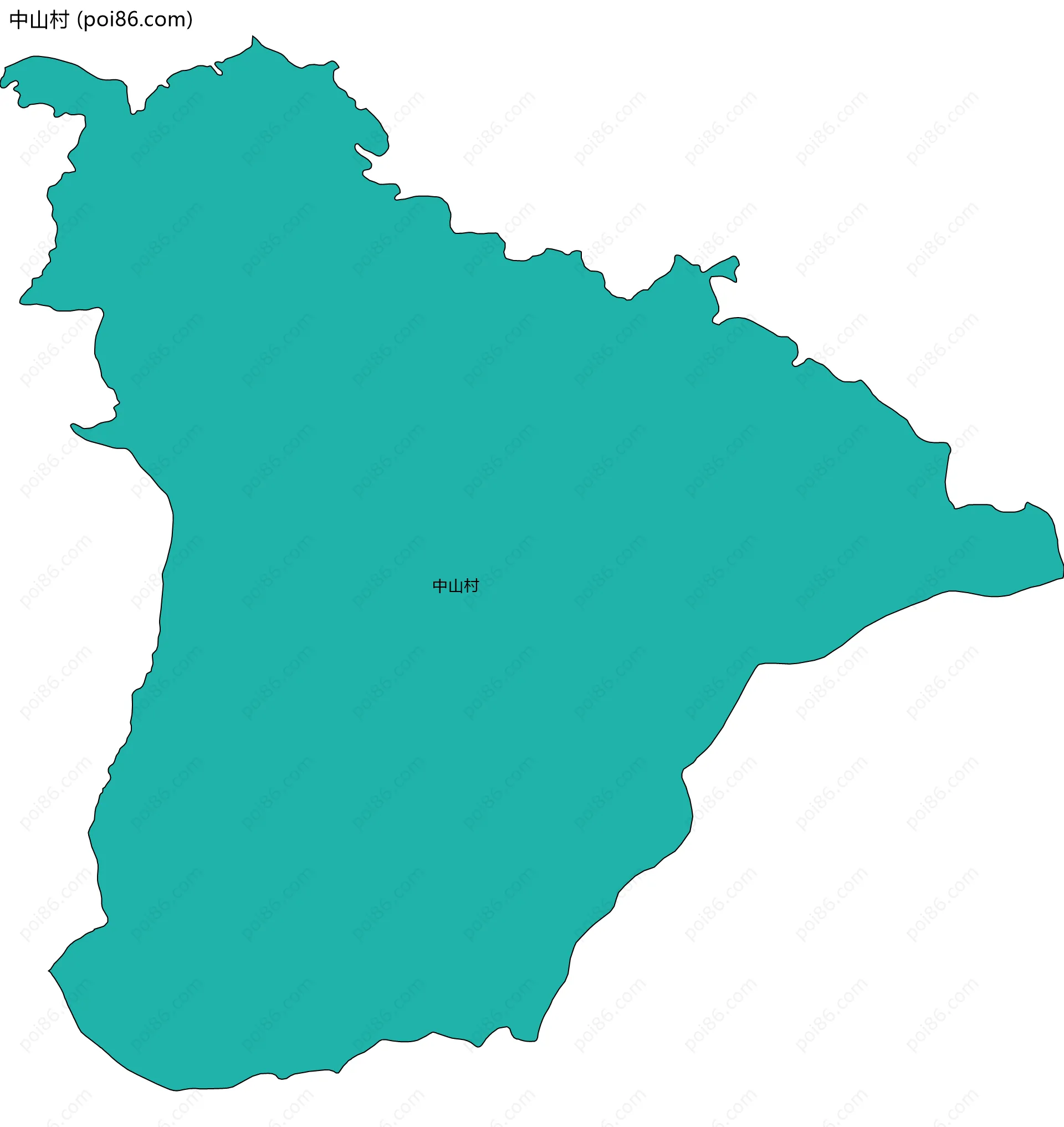 中山村边界地图