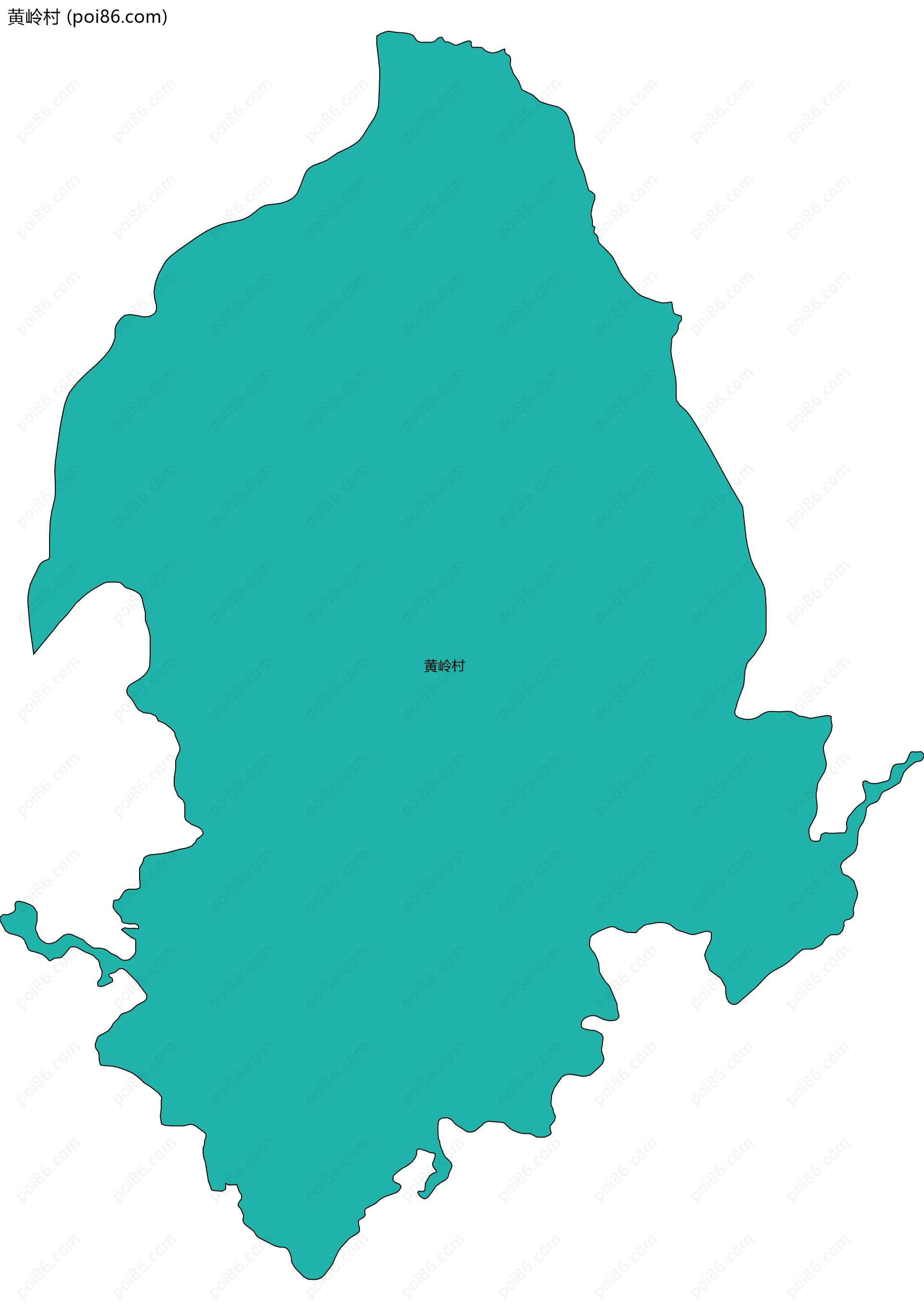 黄岭村边界地图