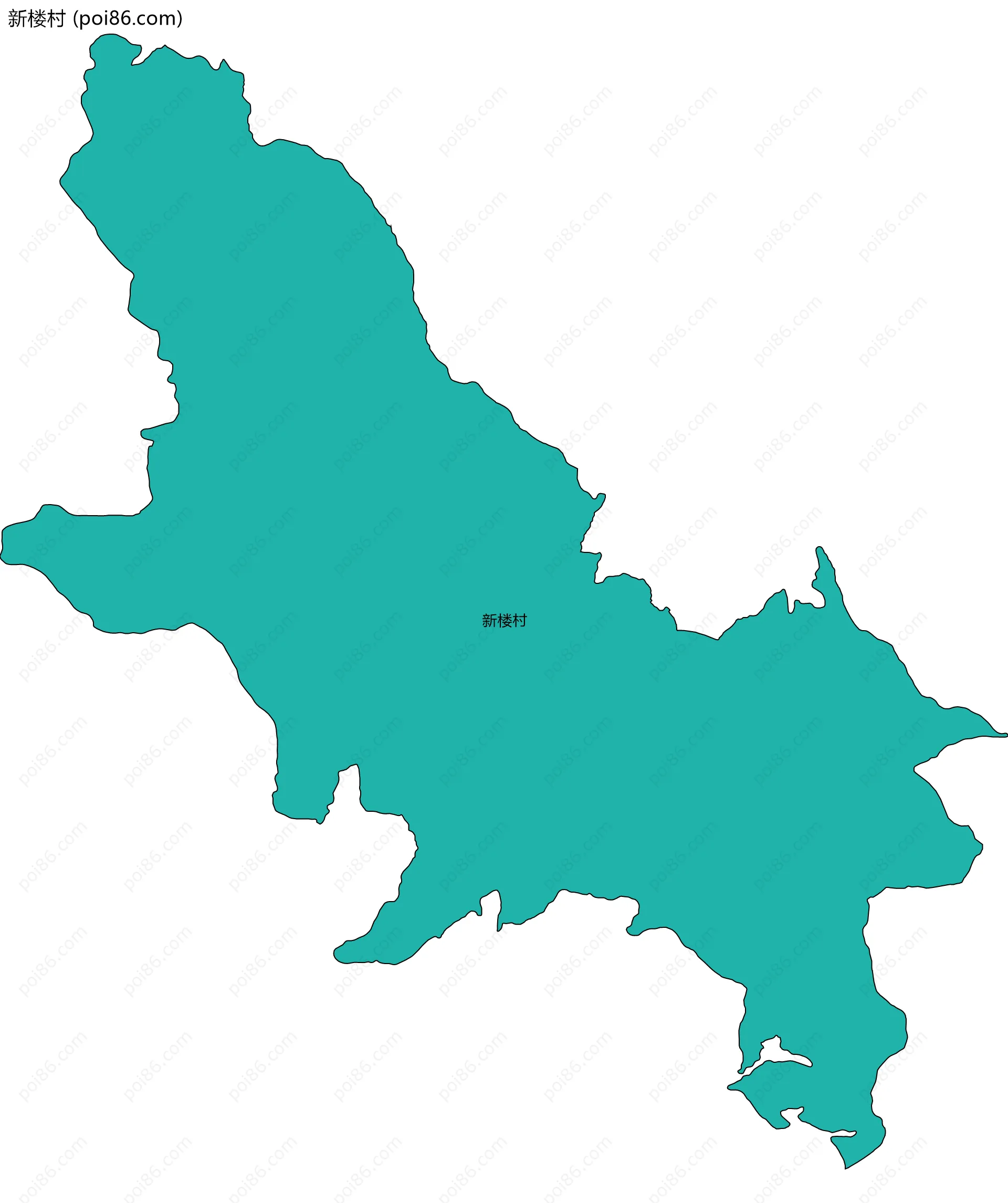 新楼村边界地图