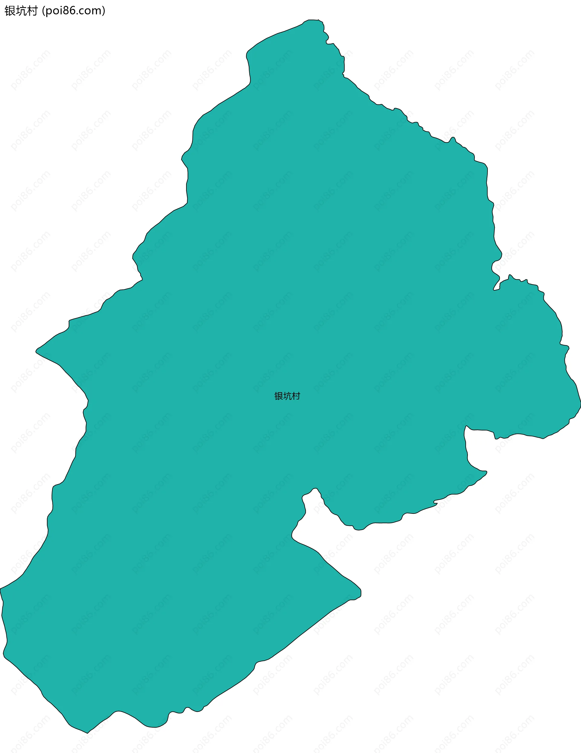 银坑村边界地图