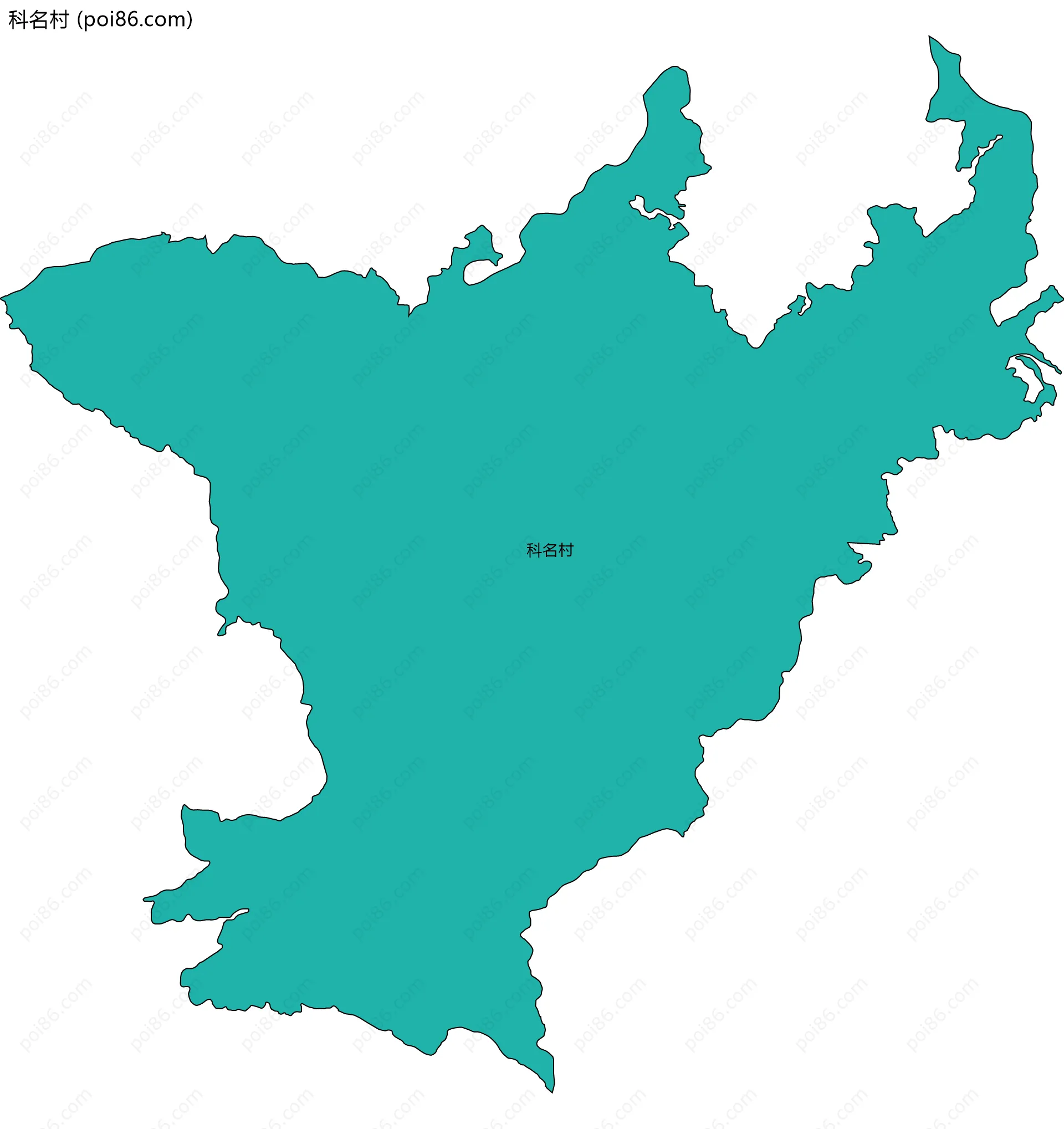 科名村边界地图