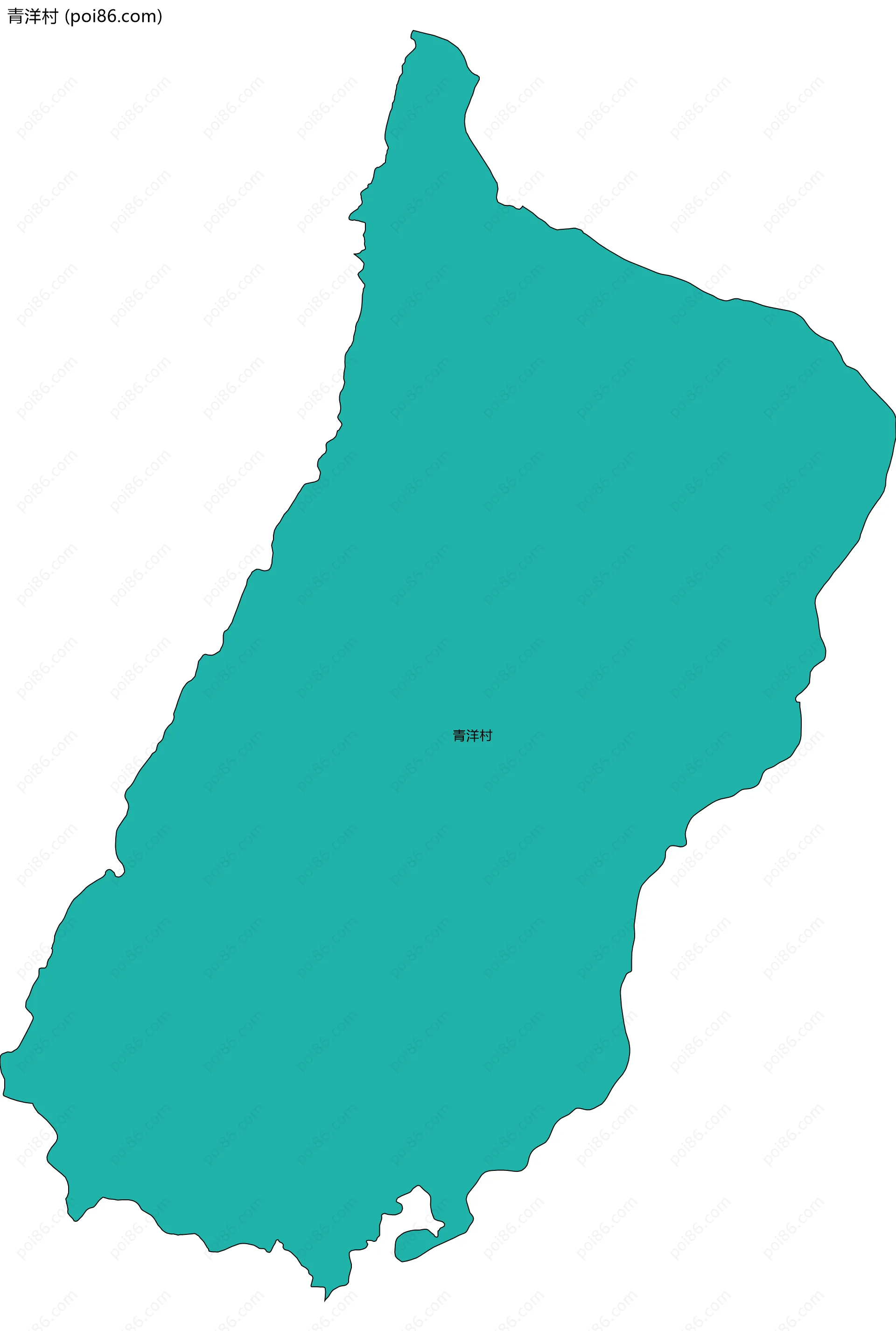 青洋村边界地图