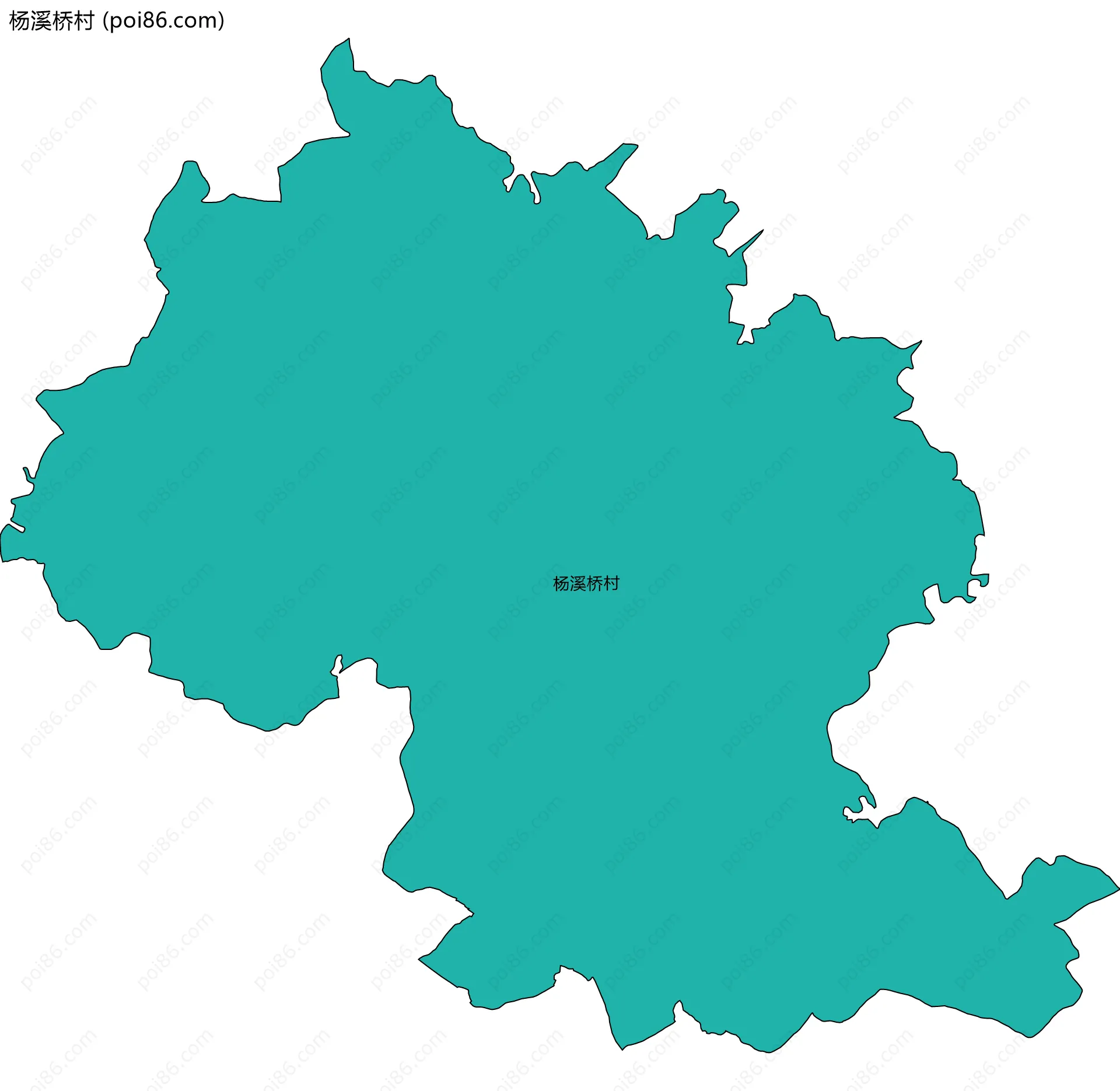 杨溪桥村边界地图