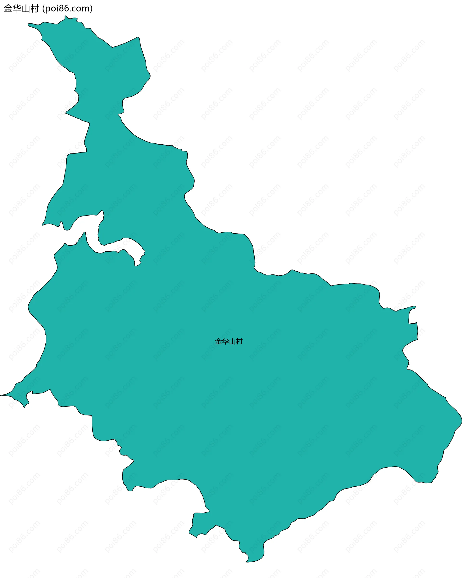 金华山村边界地图