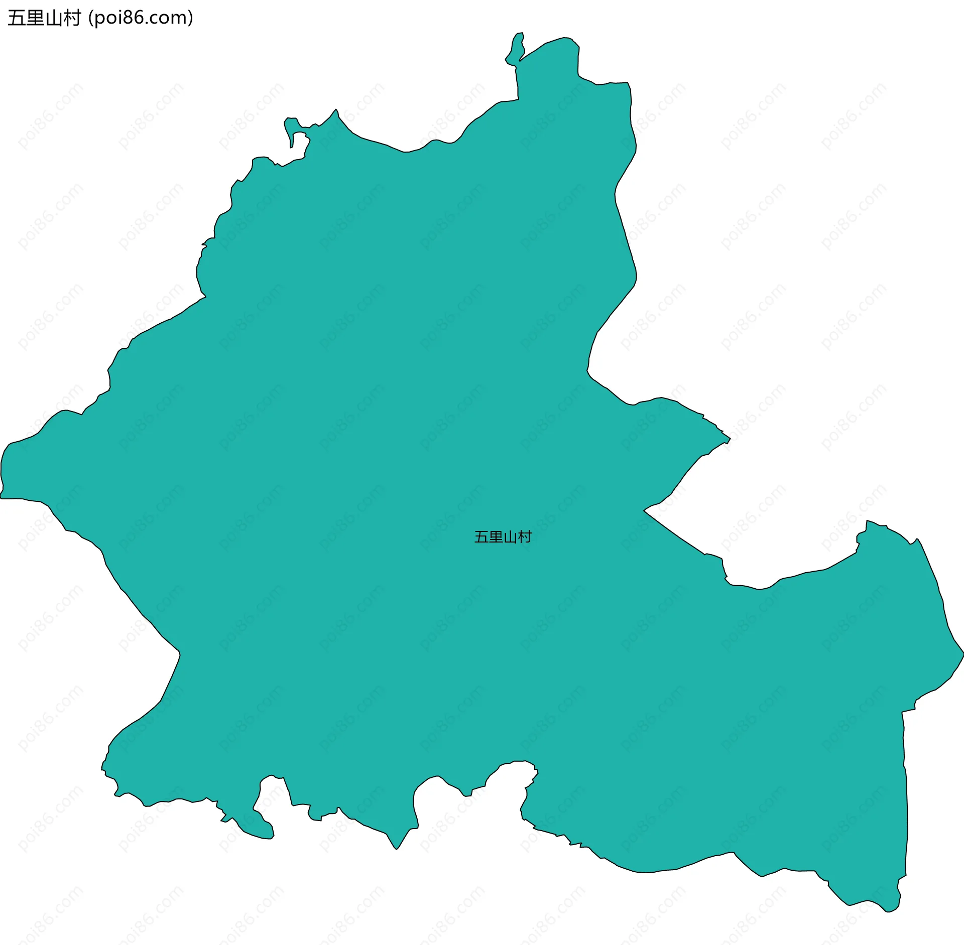 五里山村边界地图