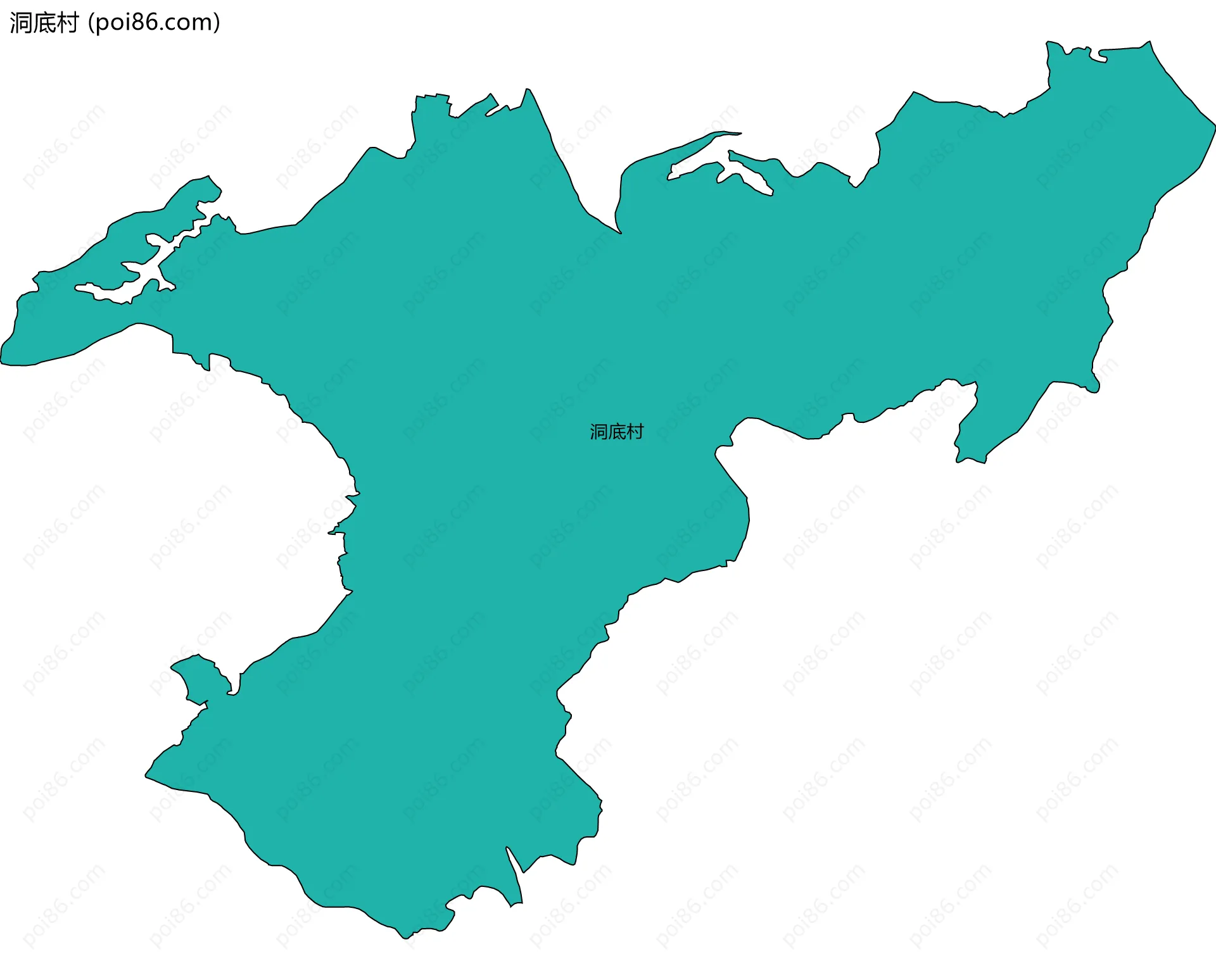 洞底村边界地图