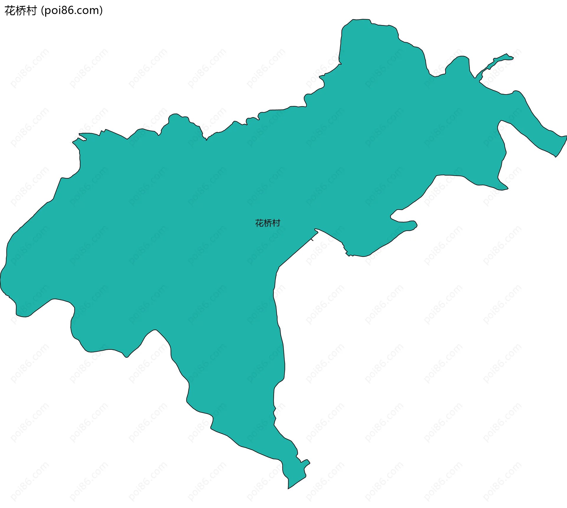 花桥村边界地图