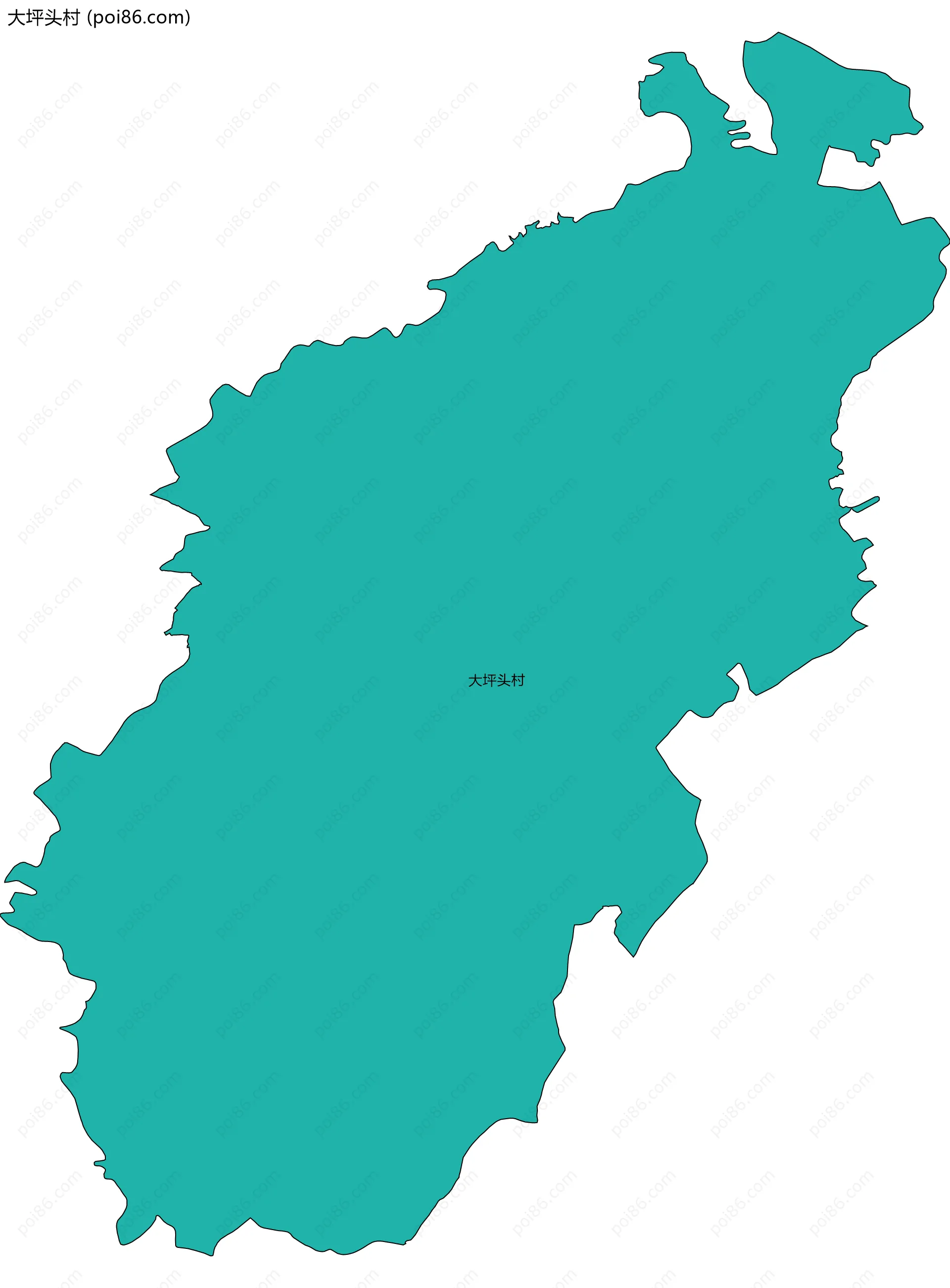 大坪头村边界地图