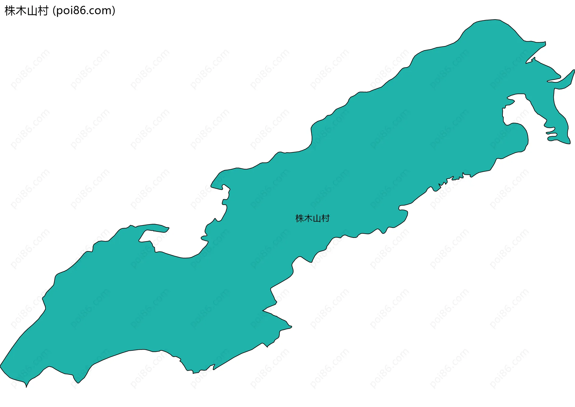 株木山村边界地图