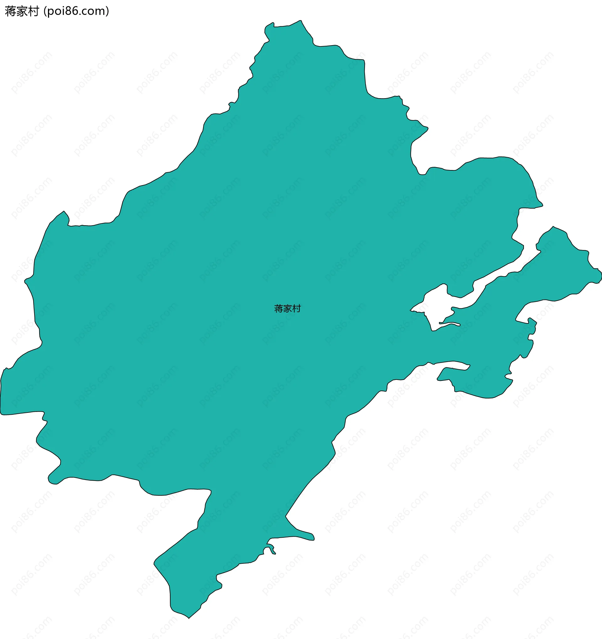 蒋家村边界地图