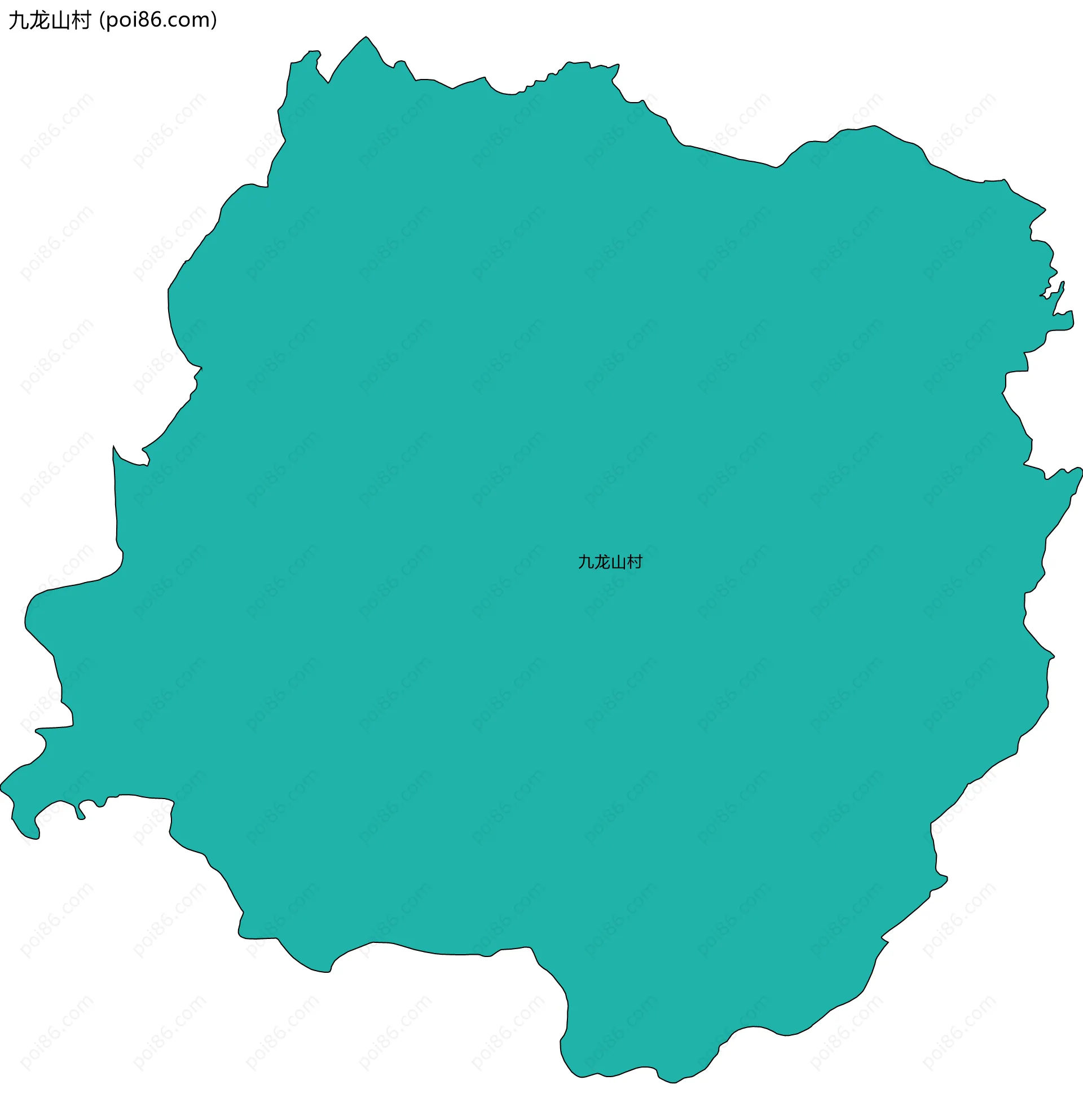 九龙山村边界地图