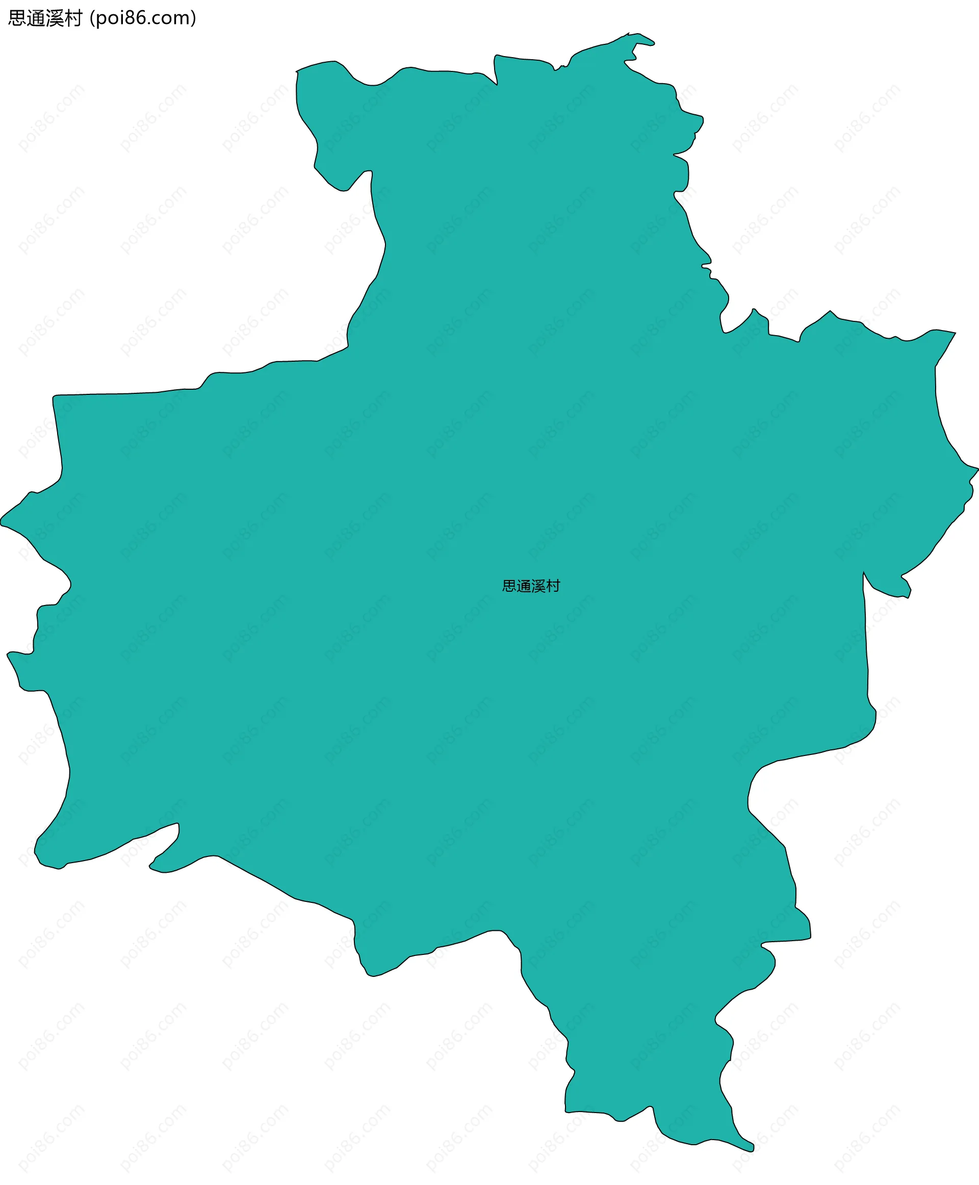 思通溪村边界地图