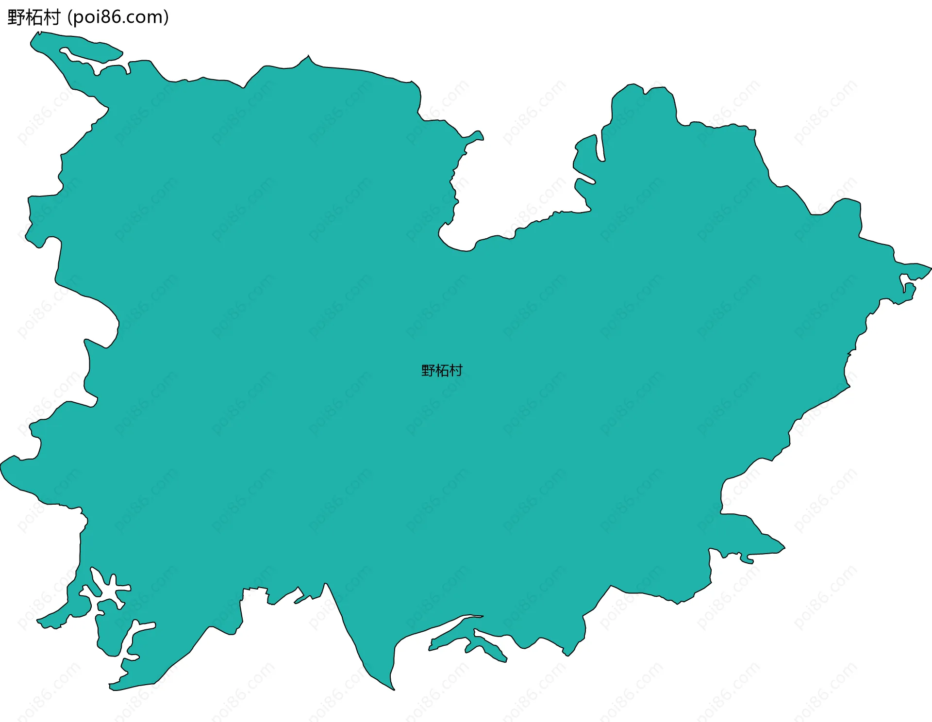 野柘村边界地图