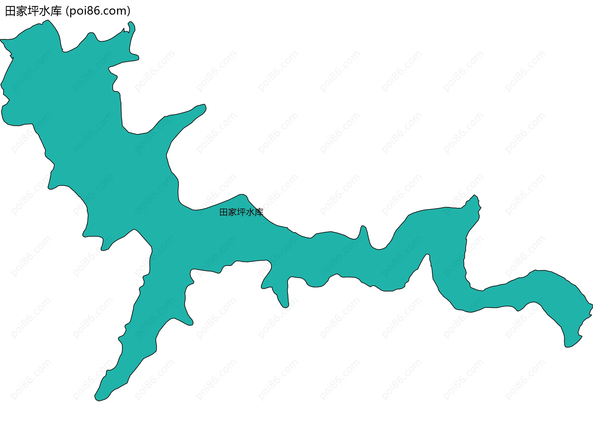 田家坪水库边界地图
