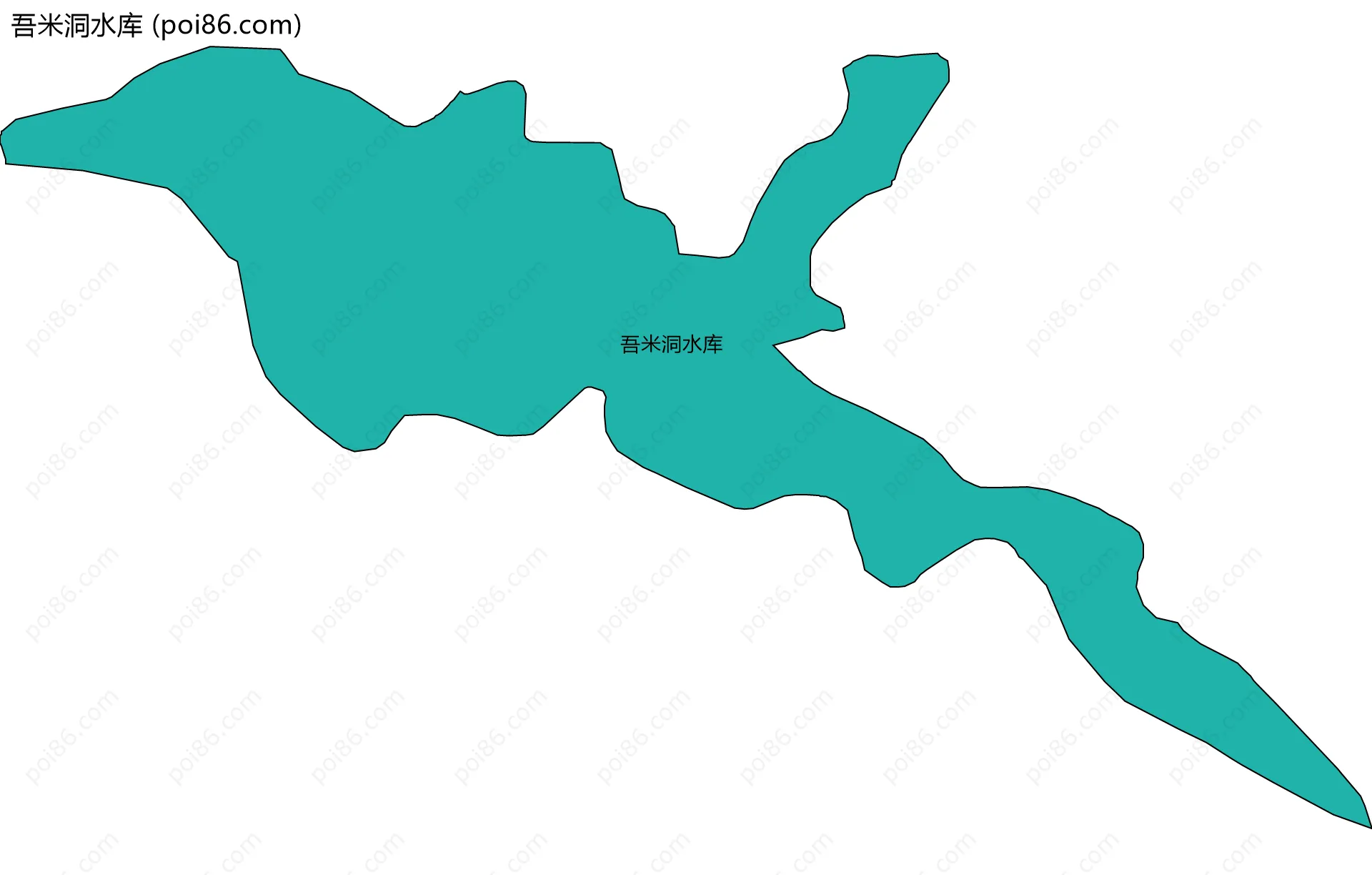 吾米洞水库边界地图