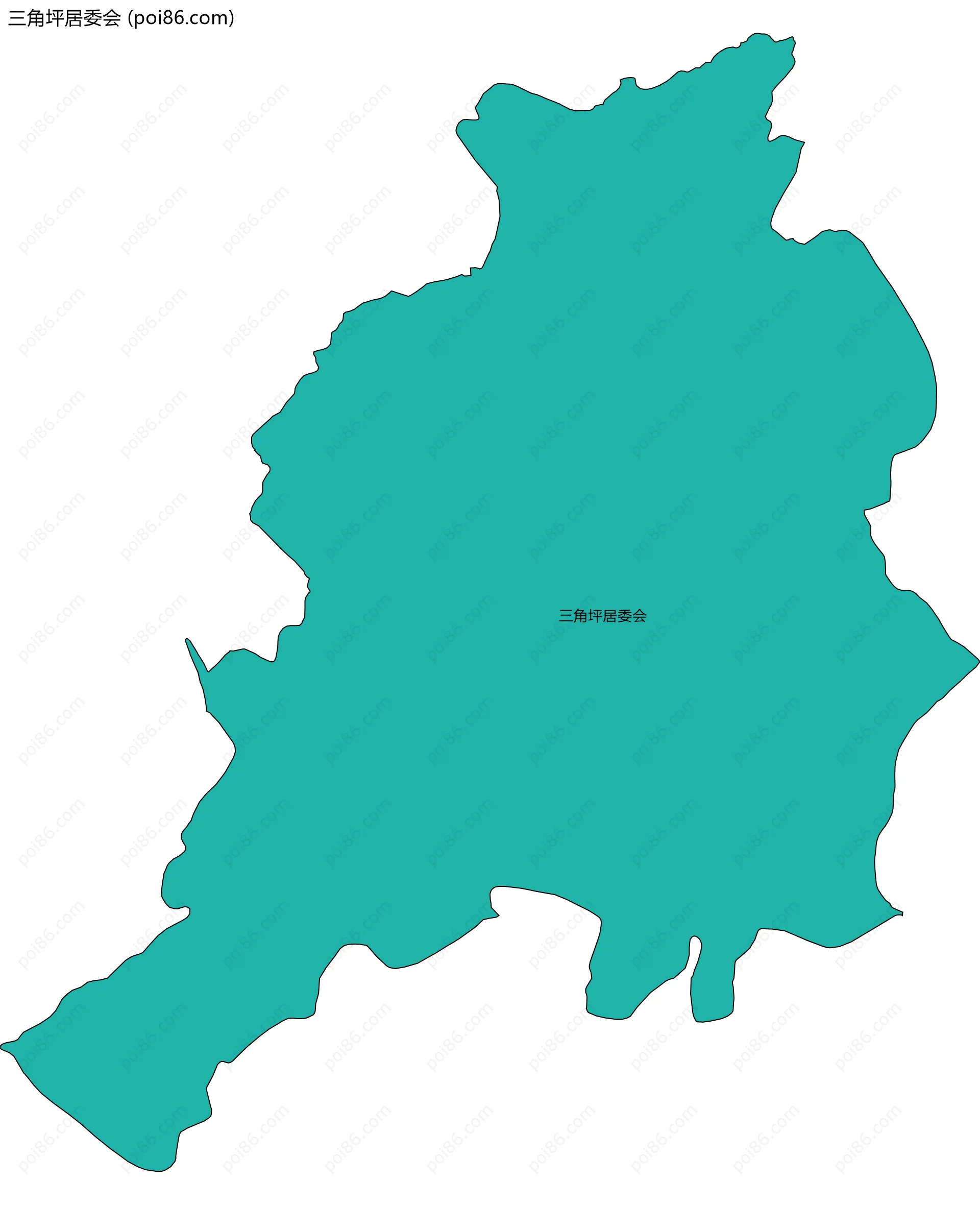 三角坪居委会边界地图