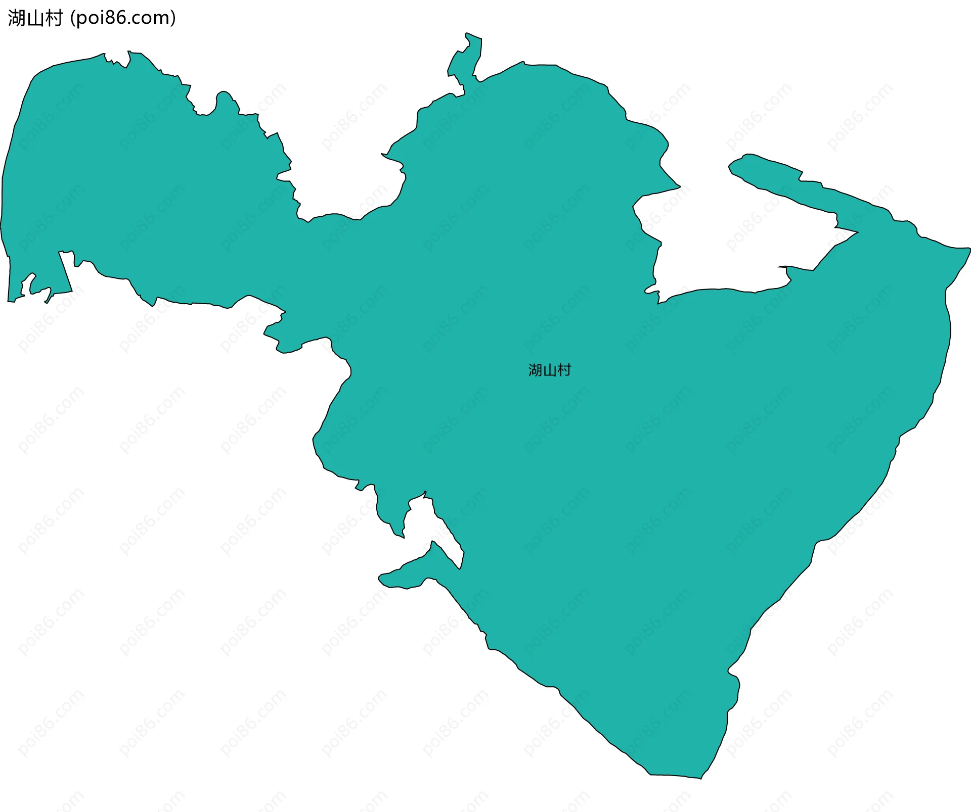 湖山村边界地图
