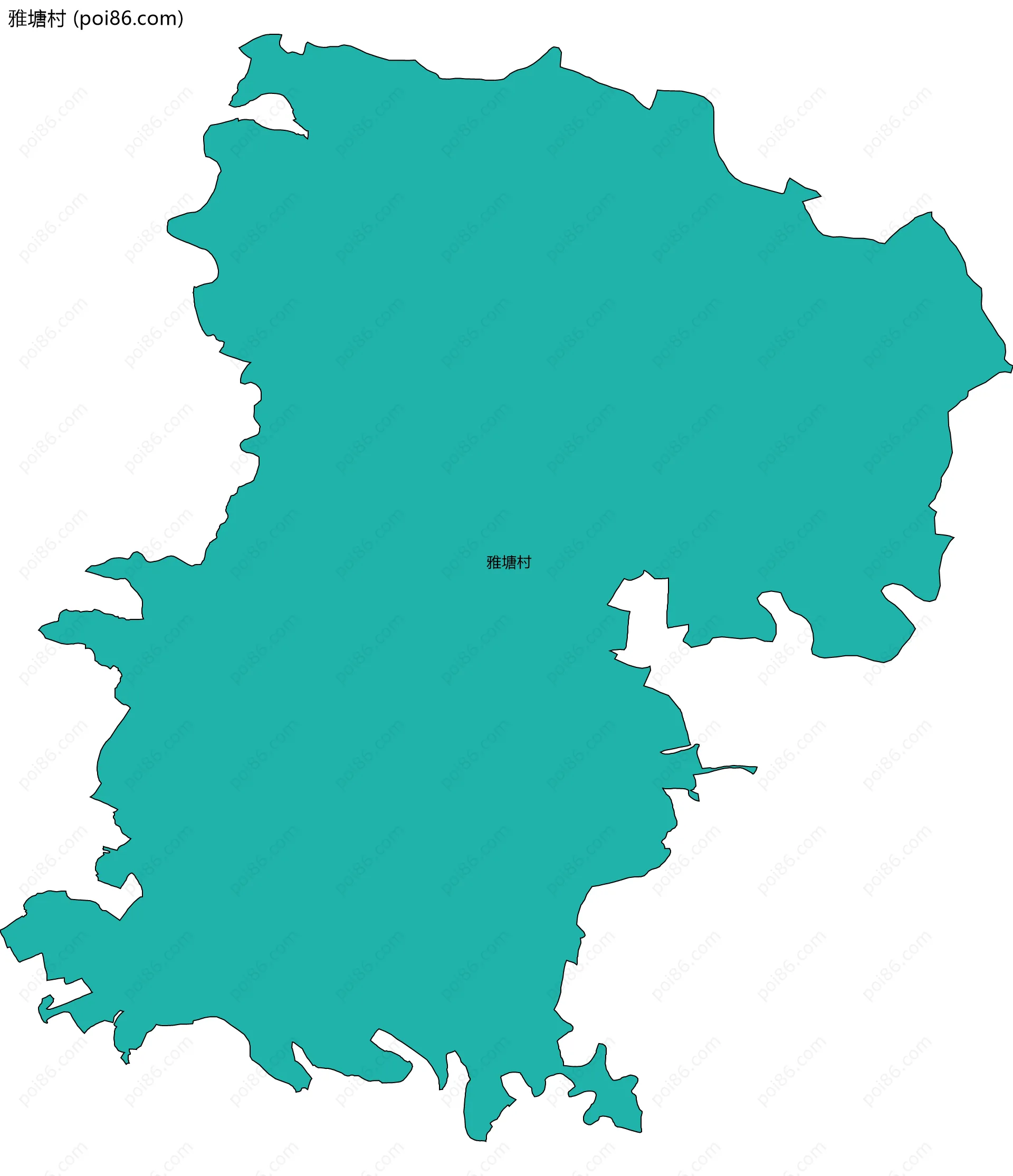 雅塘村边界地图