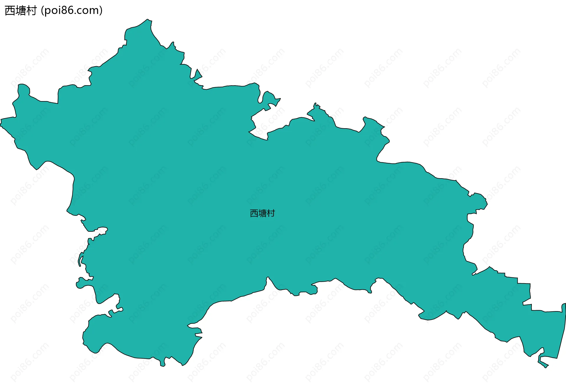 西塘村边界地图