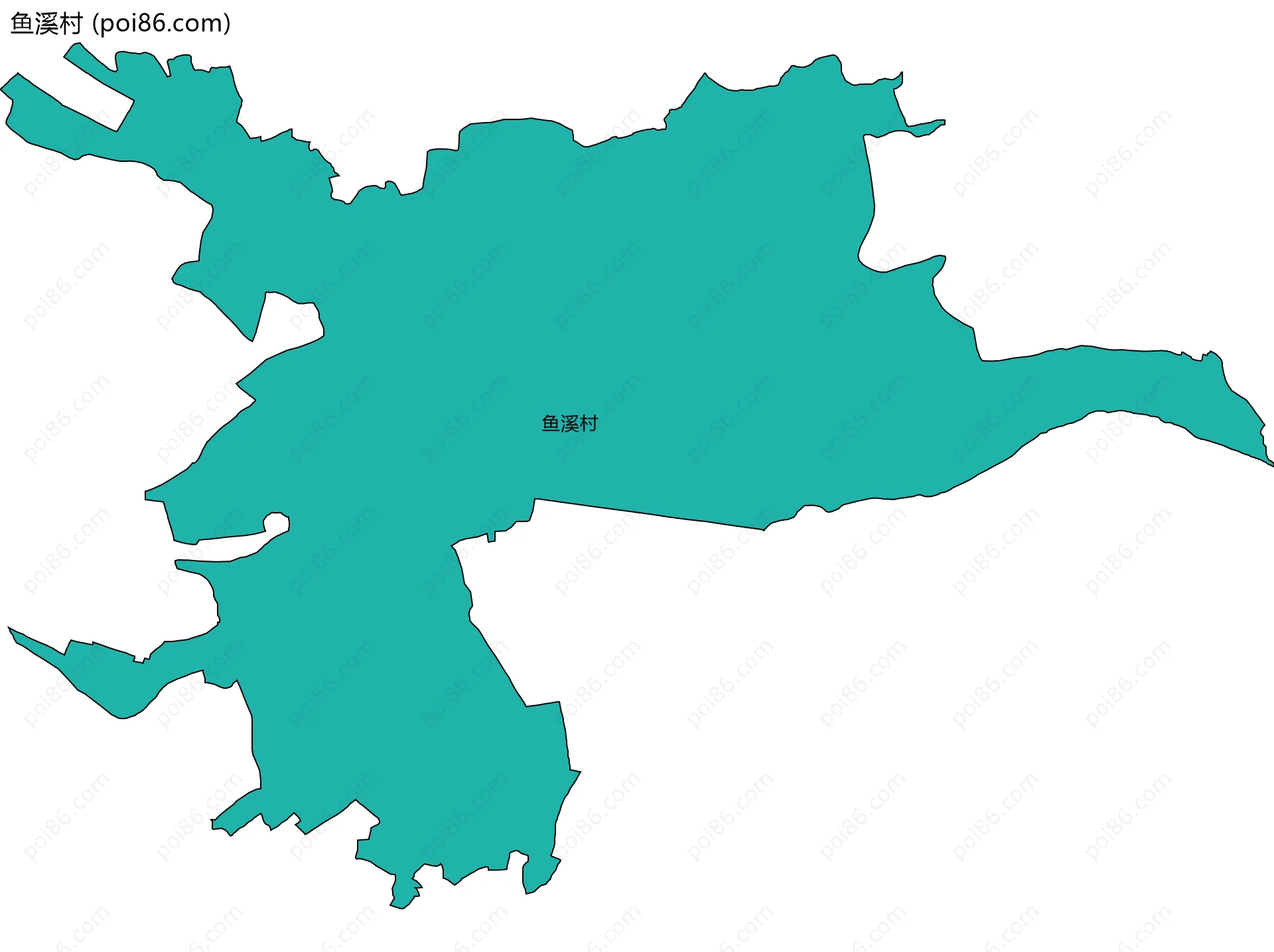 鱼溪村边界地图