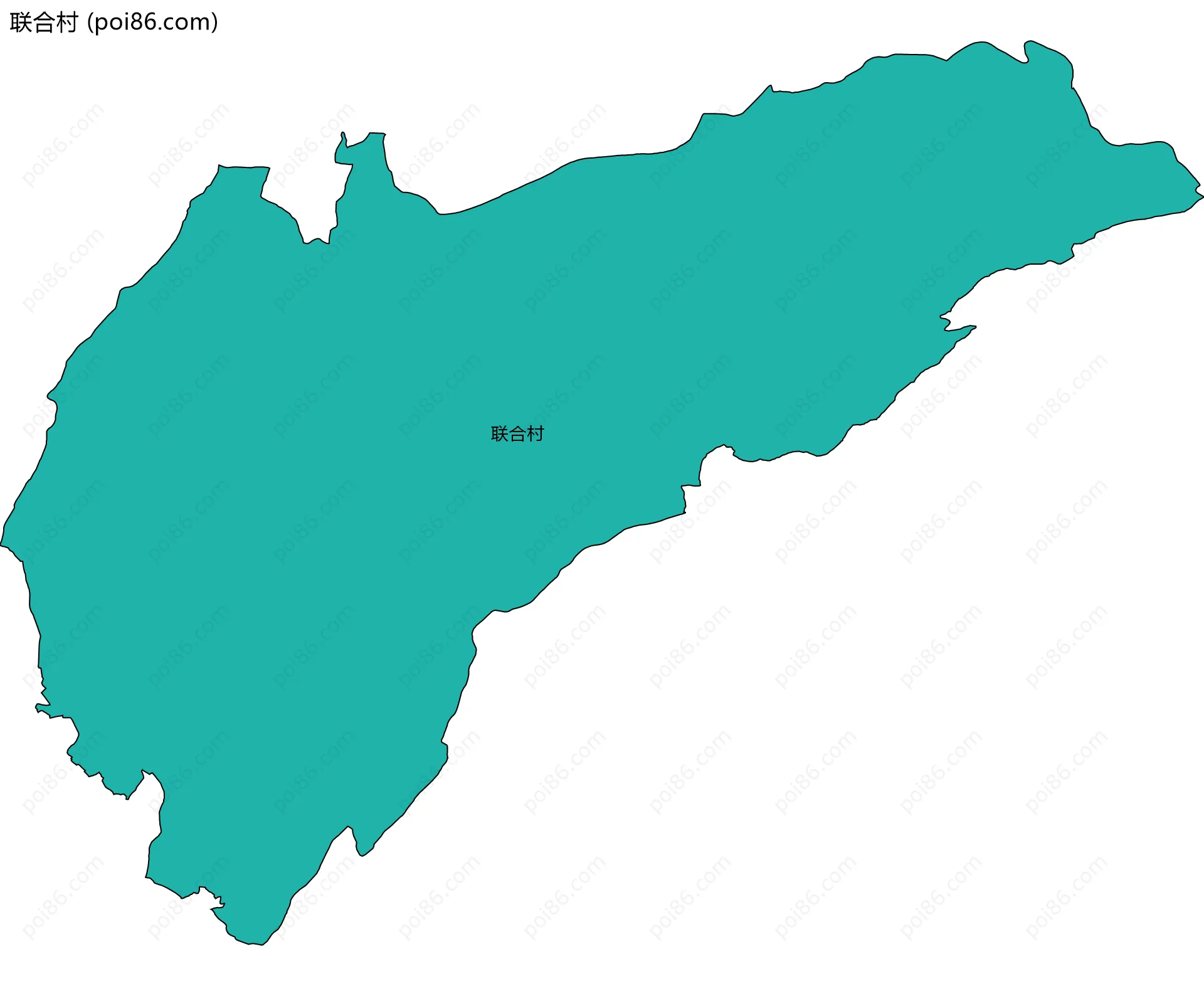 联合村边界地图
