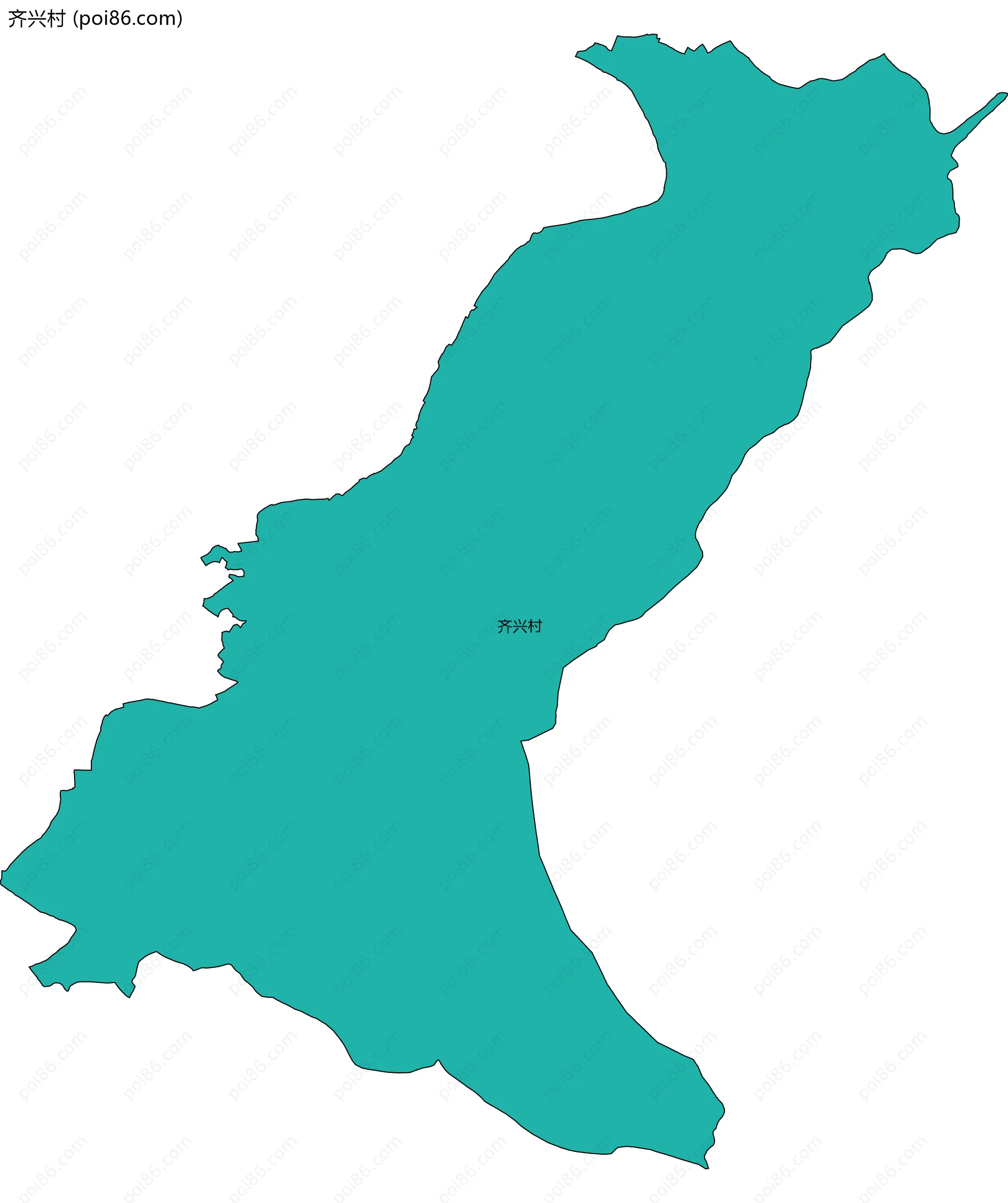 齐兴村边界地图