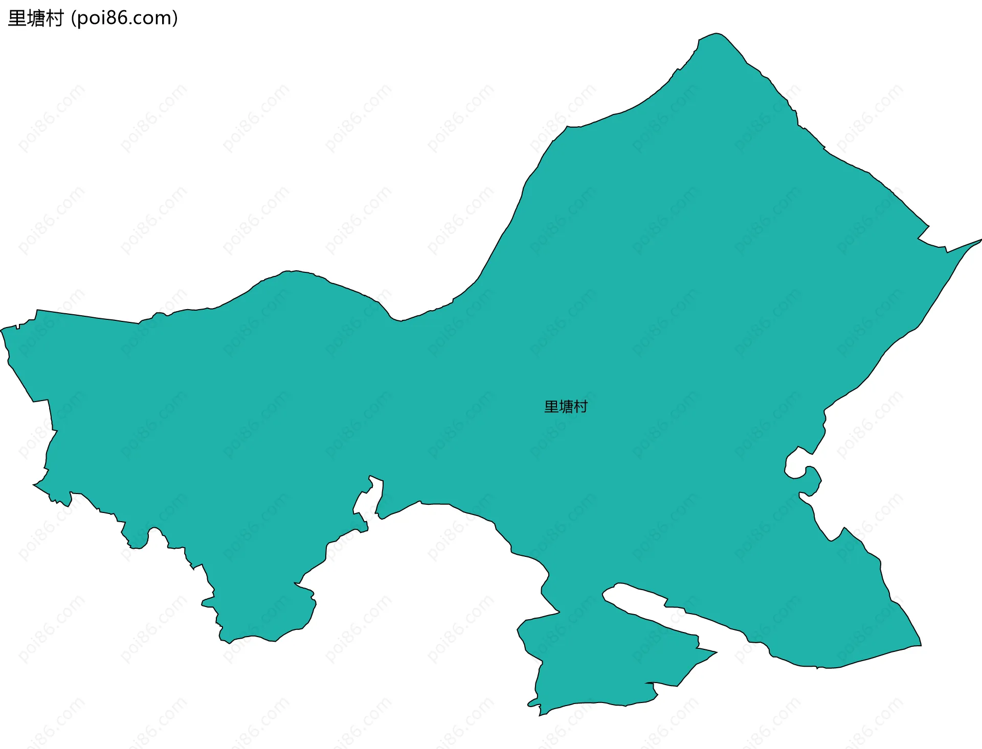 里塘村边界地图
