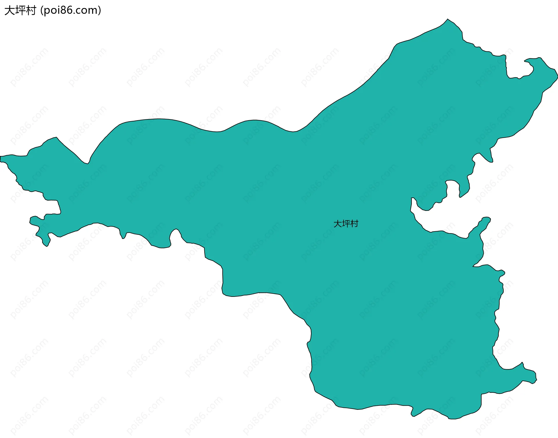 大坪村边界地图