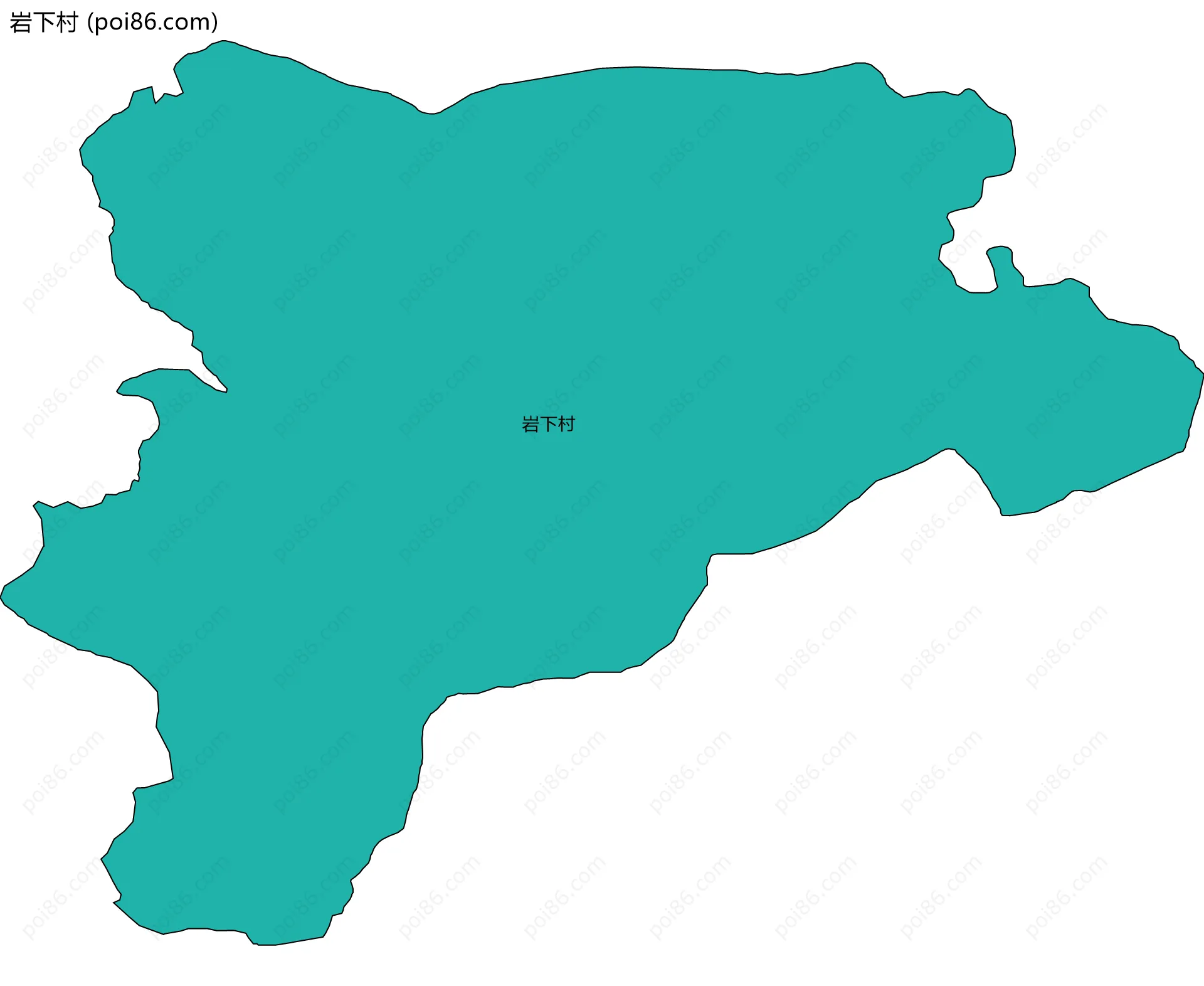 岩下村边界地图