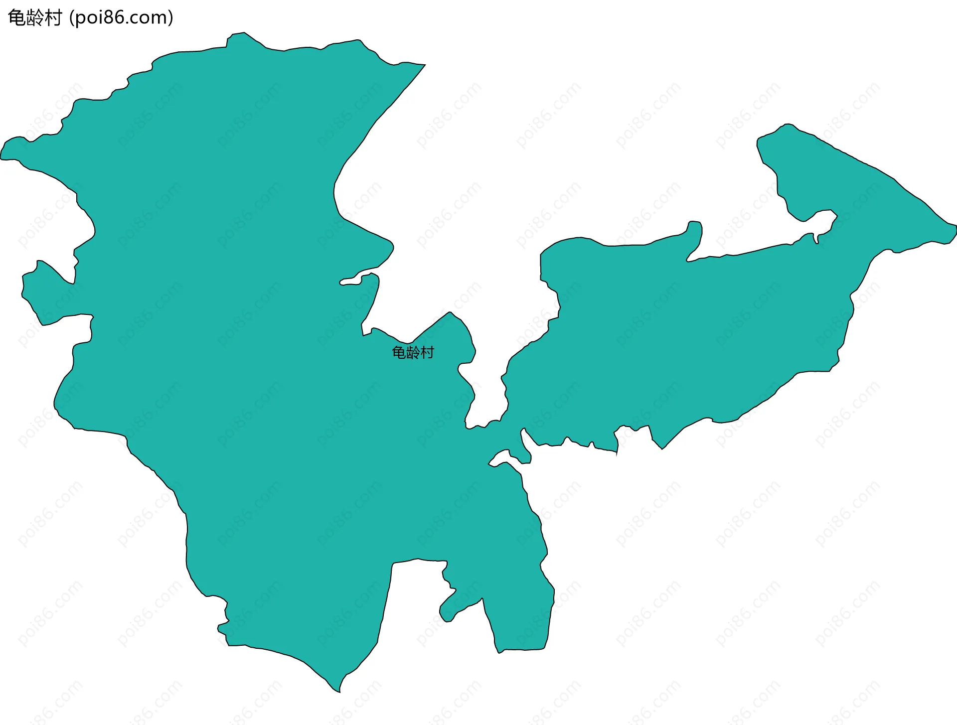 龟龄村边界地图
