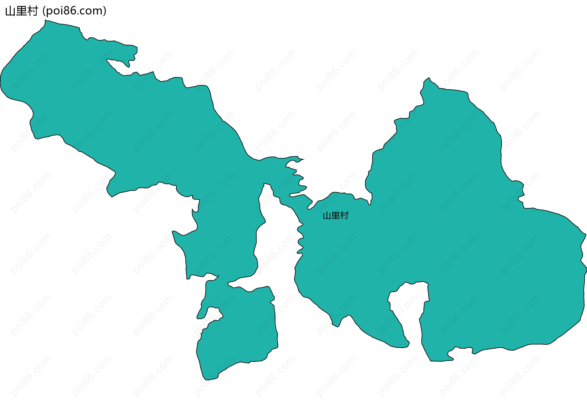 山里村边界地图