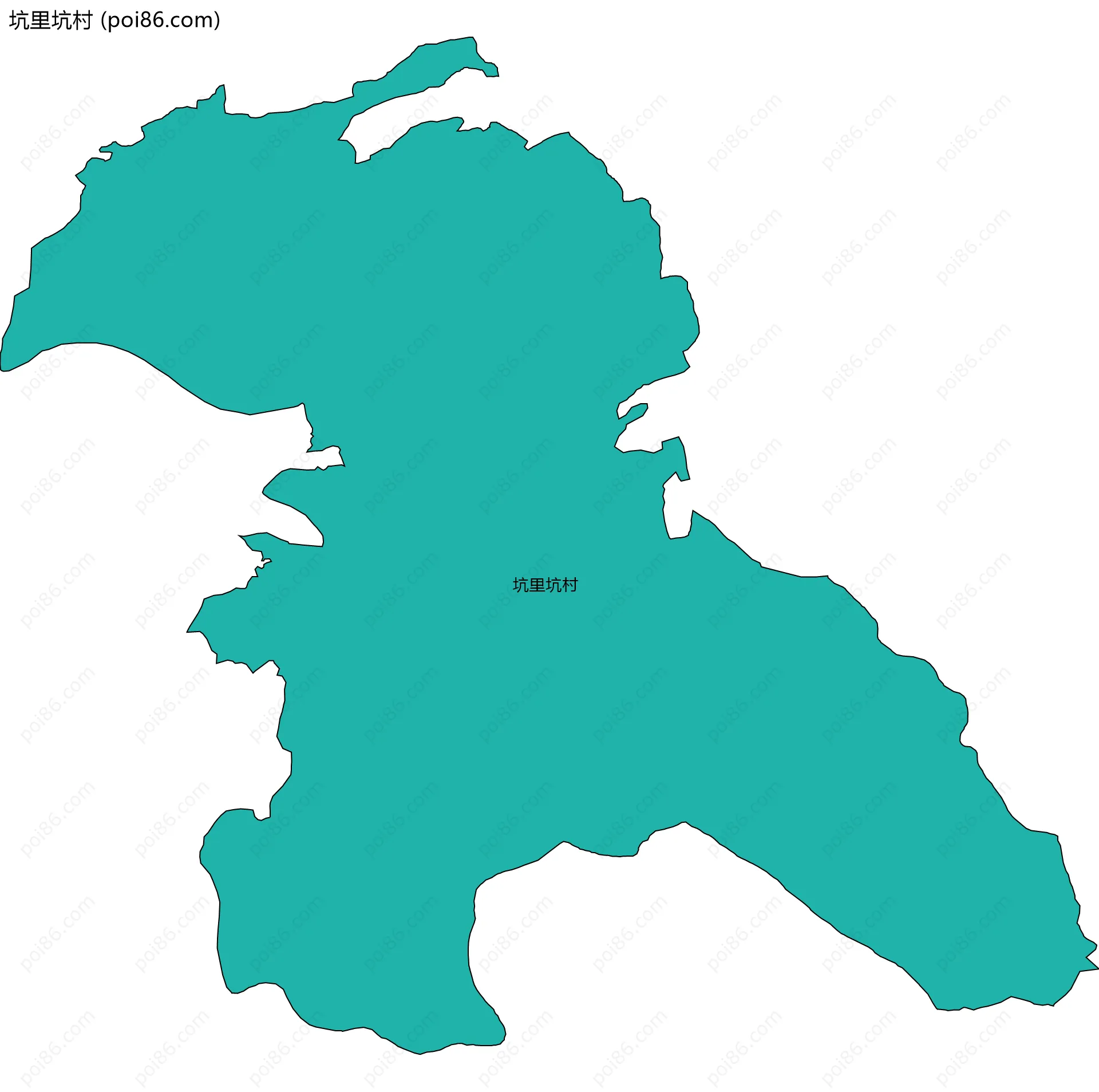 坑里坑村边界地图