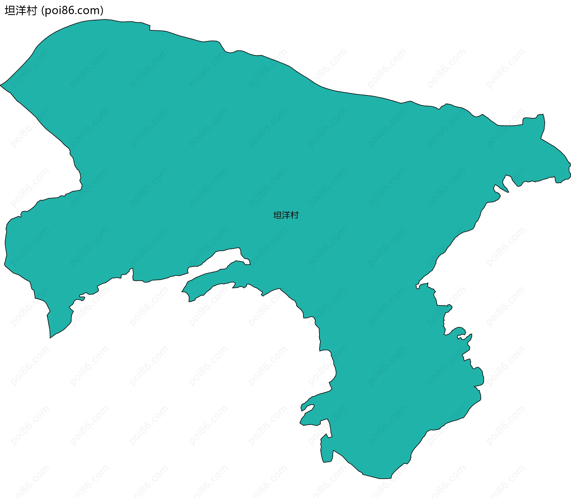 坦洋村边界地图