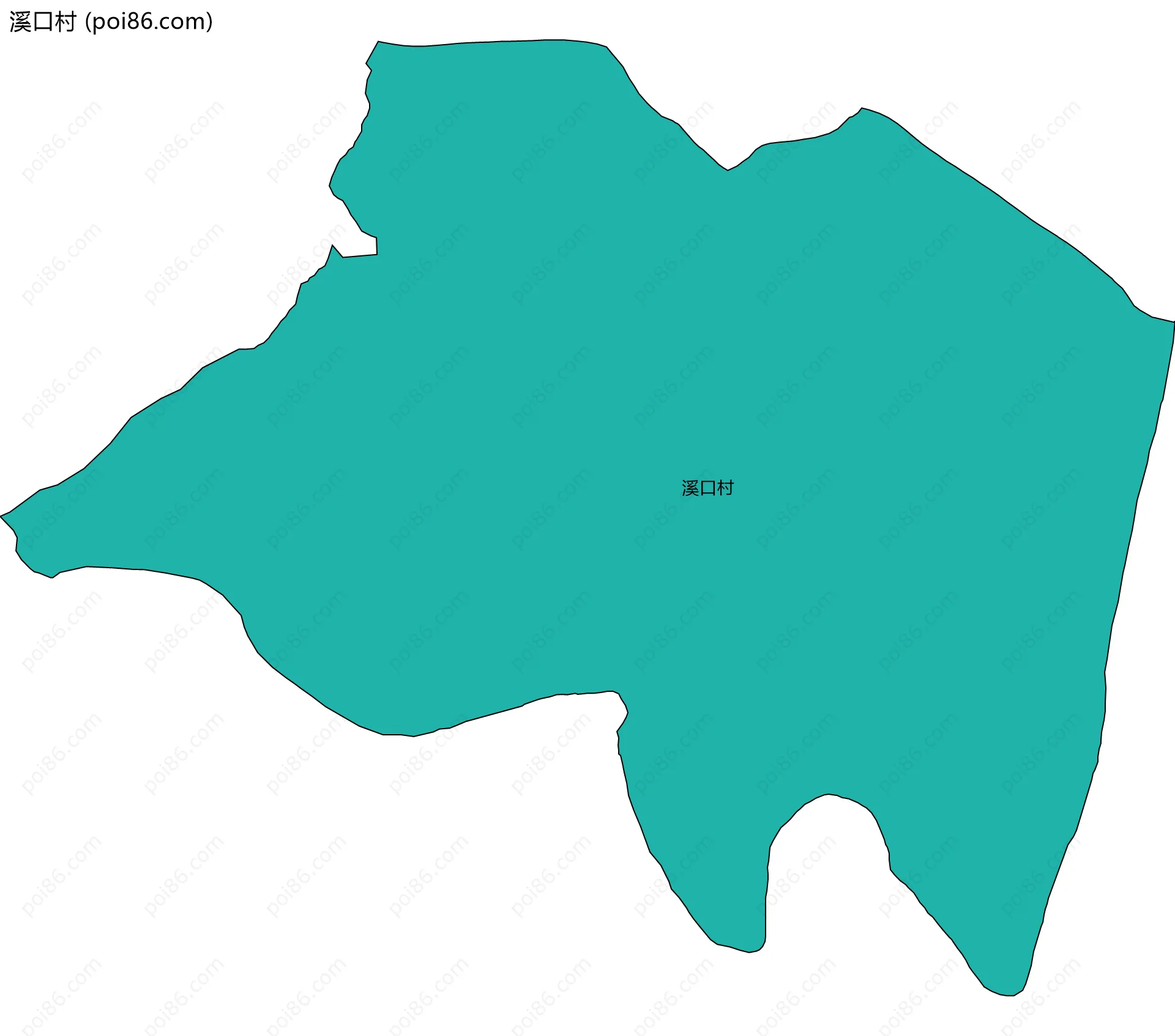 溪口村边界地图