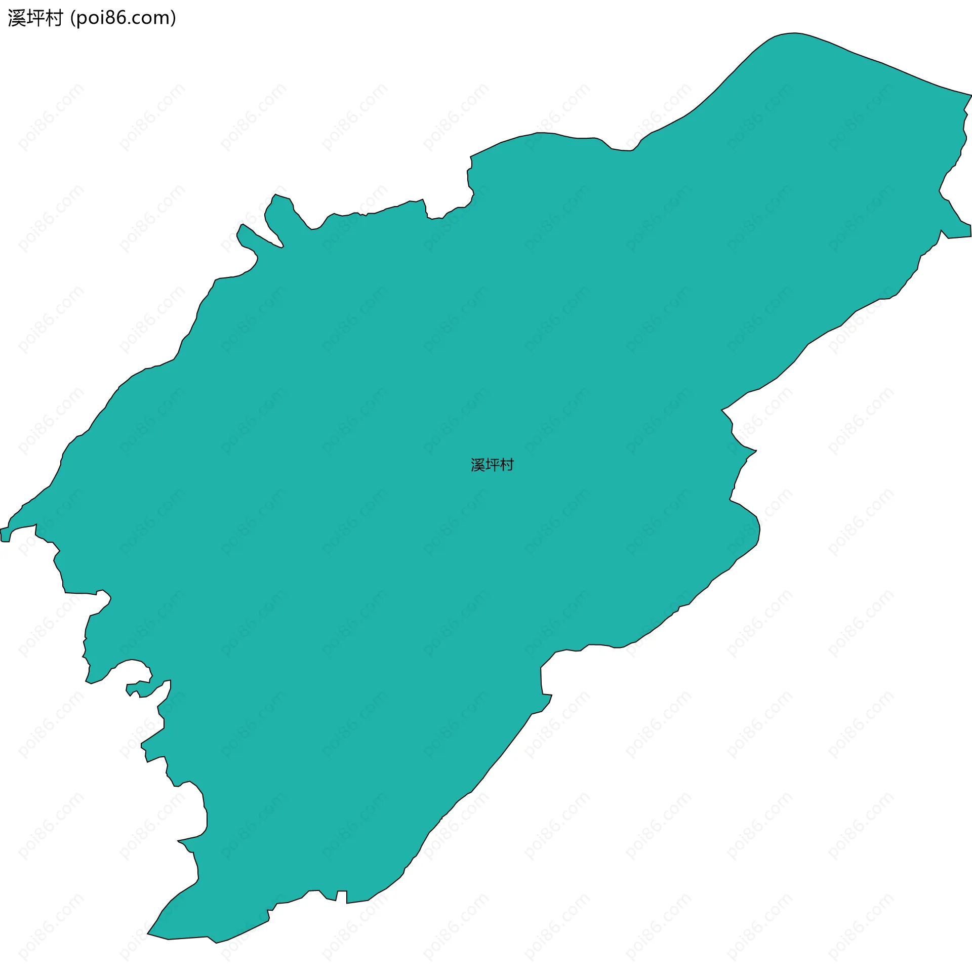 溪坪村边界地图