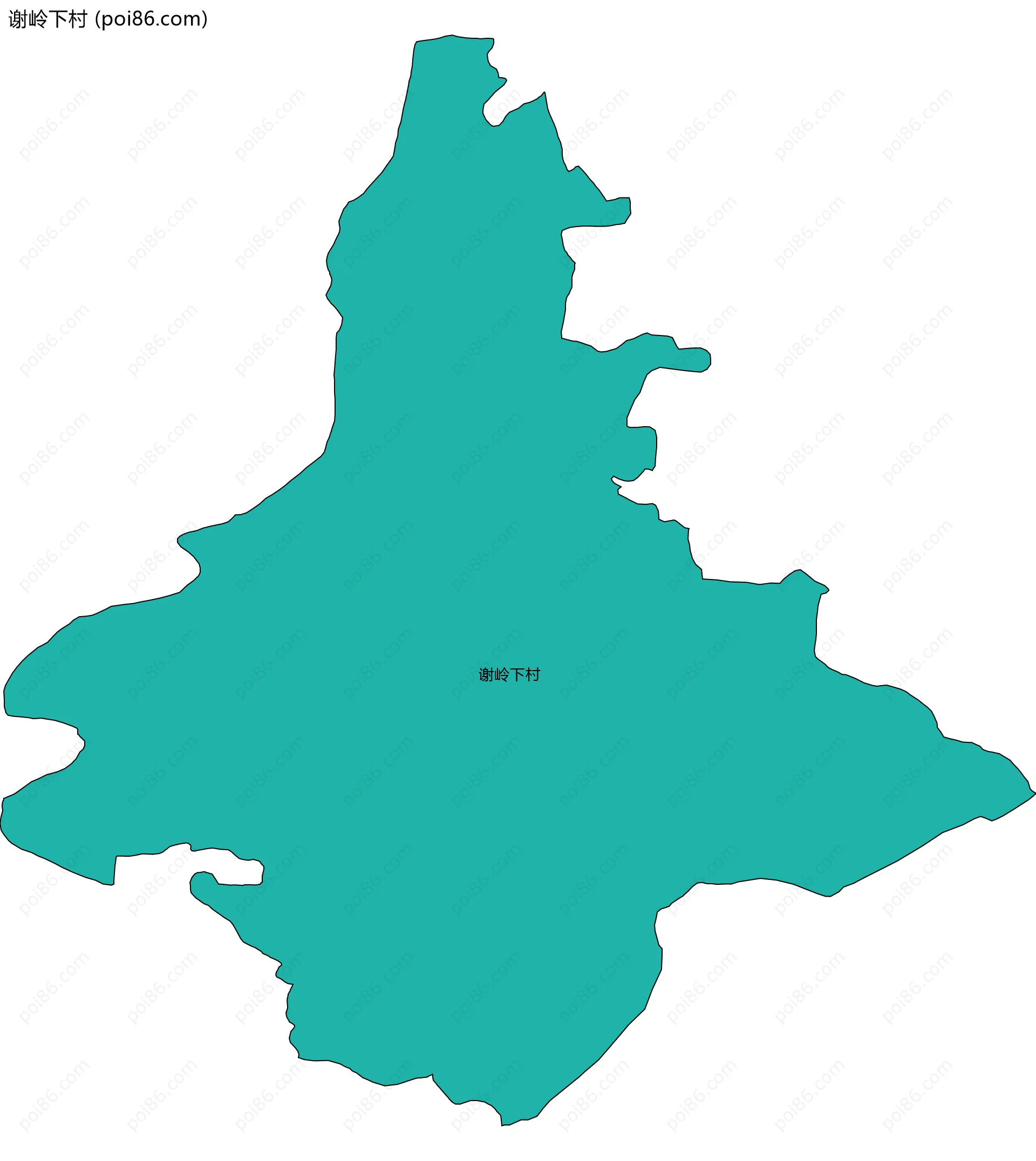 谢岭下村边界地图