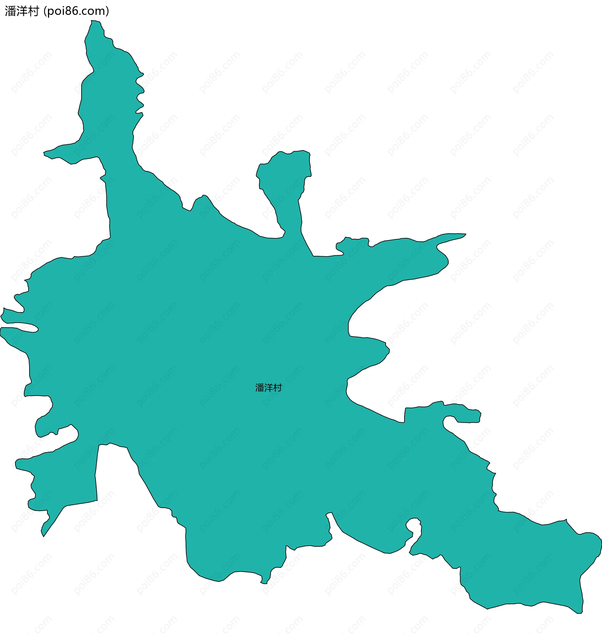 潘洋村边界地图